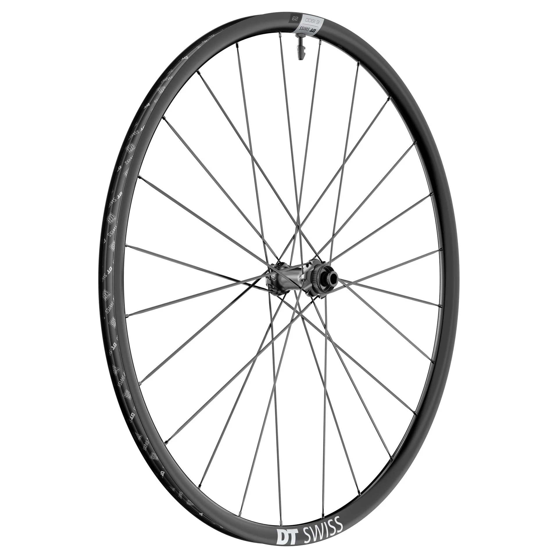 DT SWISS E 1800 SPLINE 23 DISC Koło przednie przystosowane do montażu bezdętkowego (centralna blokada) 2024