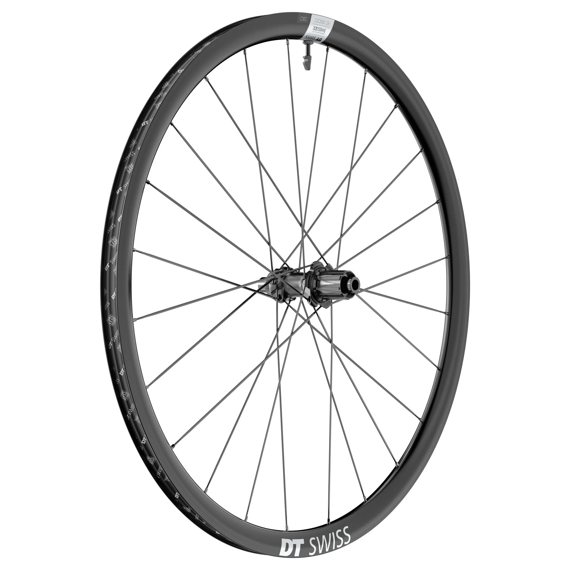 Para kół DT SWISS E 1800 SPLINE 30 DISC przystosowanych do jazdy bezdętkowej (centralna blokada) - Image 2