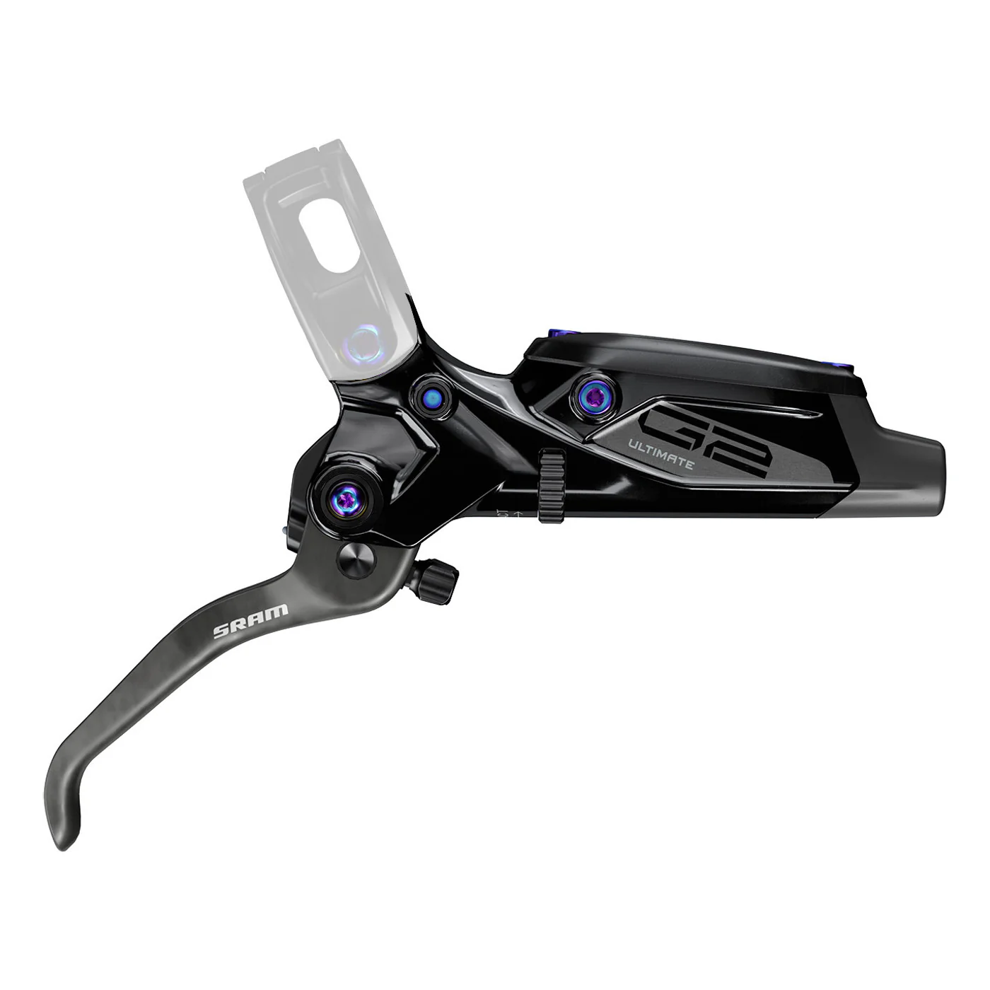 Dźwignia kompletna SRAM G2 Ultimate (A2) Gloss Black Rainbow Hardware #11.5018.052.011