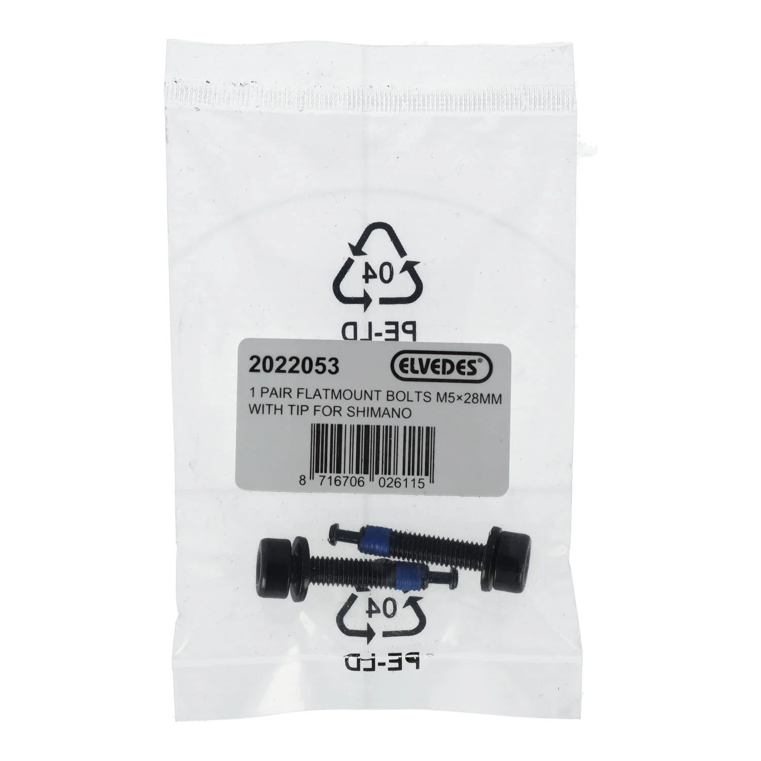 ELVEDES FM Śruba montażowa zacisku tylnego Shimano M5x28 typ C - Image 2