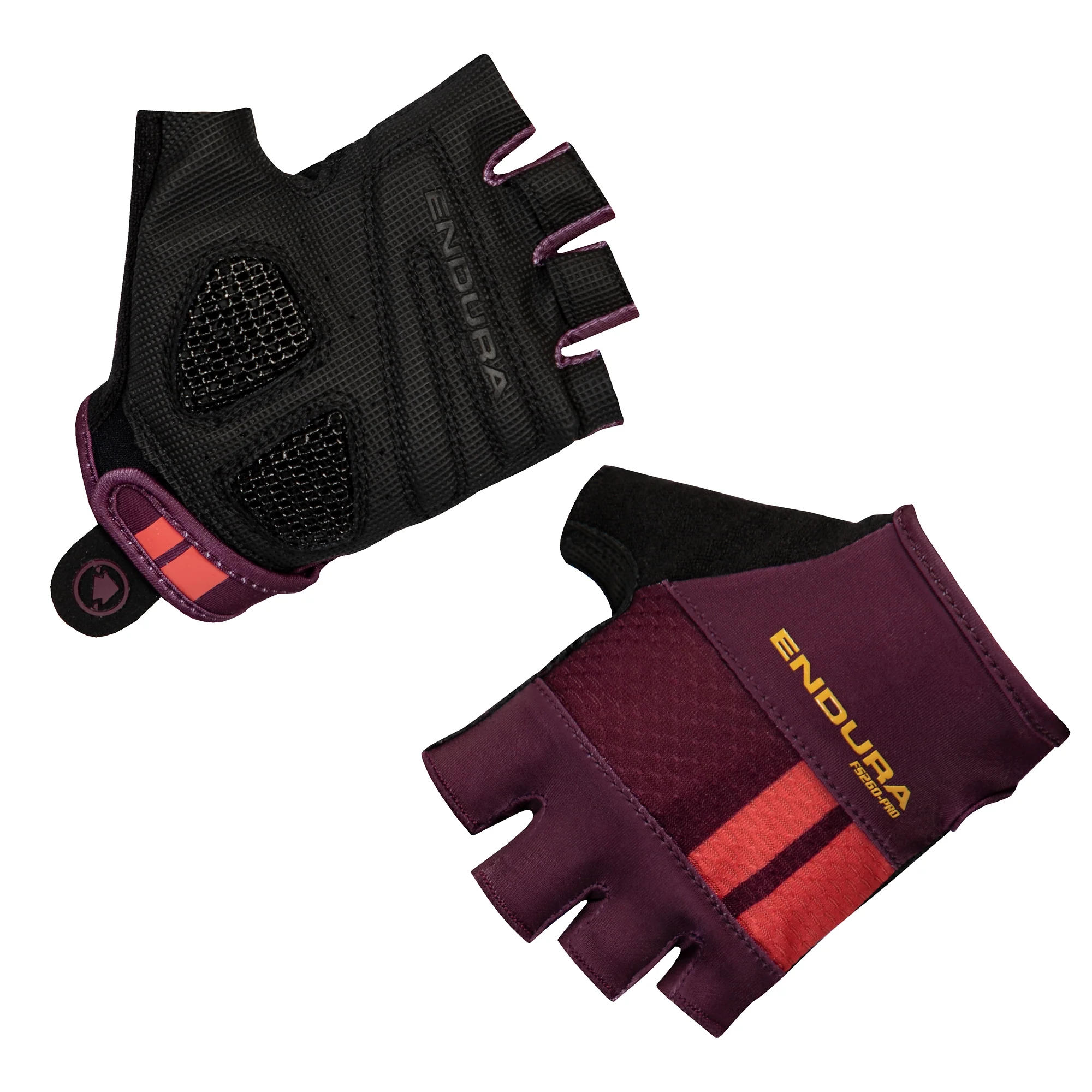 ENDURA FS260 AEROGEL Krótkie rękawice damskie Bordeaux