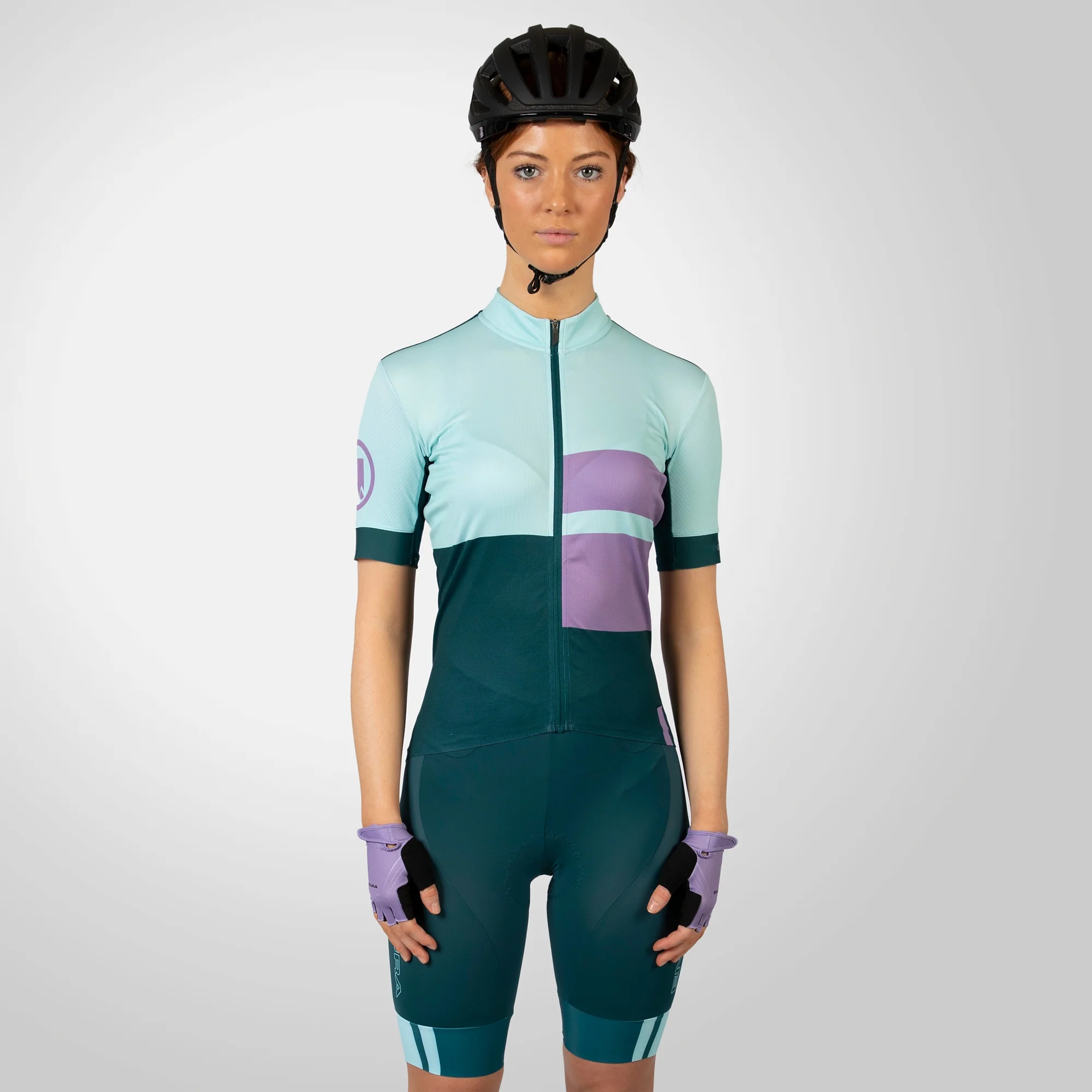 Damska koszulka z krótkim rękawem ENDURA FS260 PRINT Green/Purple - Image 3