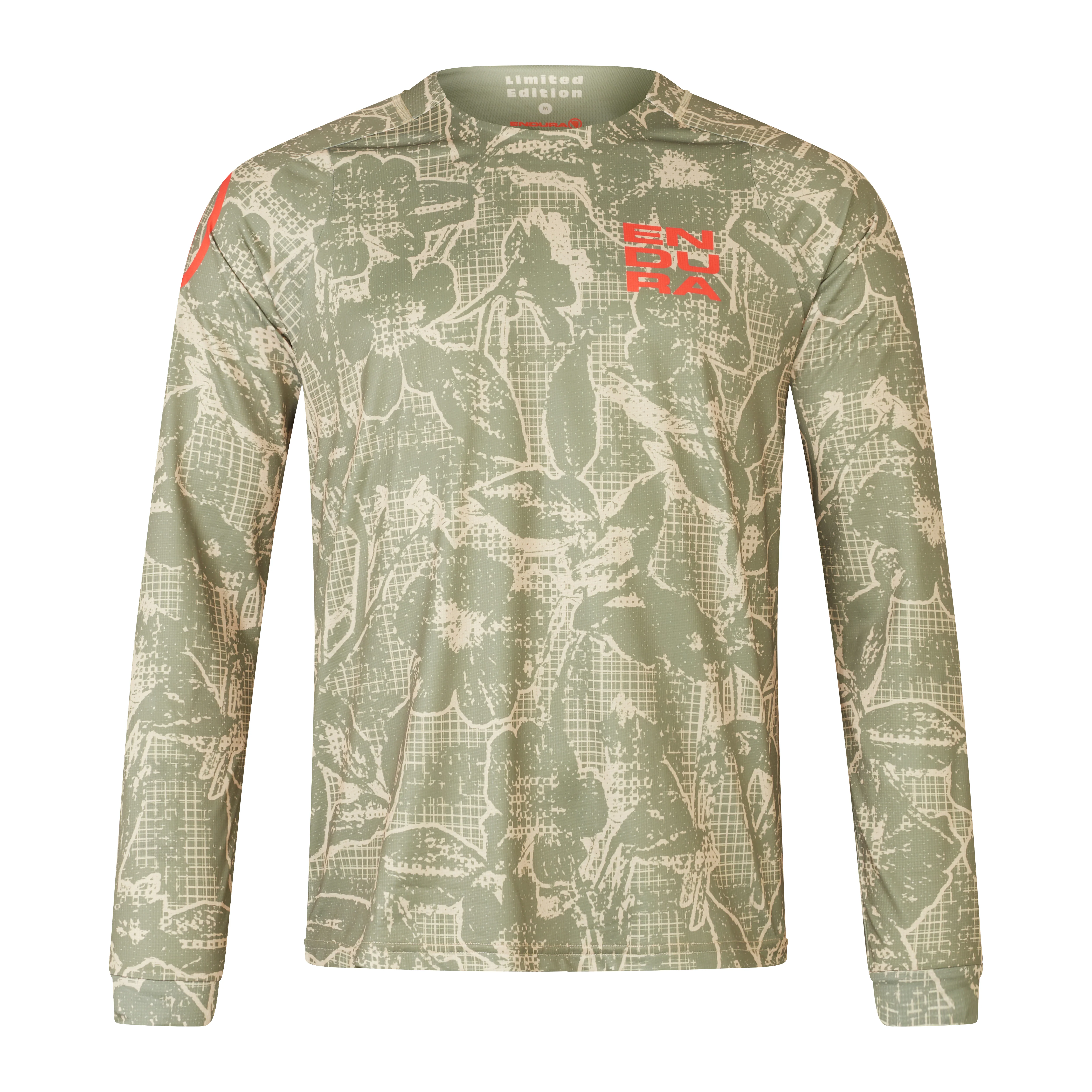 ENDURA LTD PRINTED Camo Jersey z długim rękawem Khaki