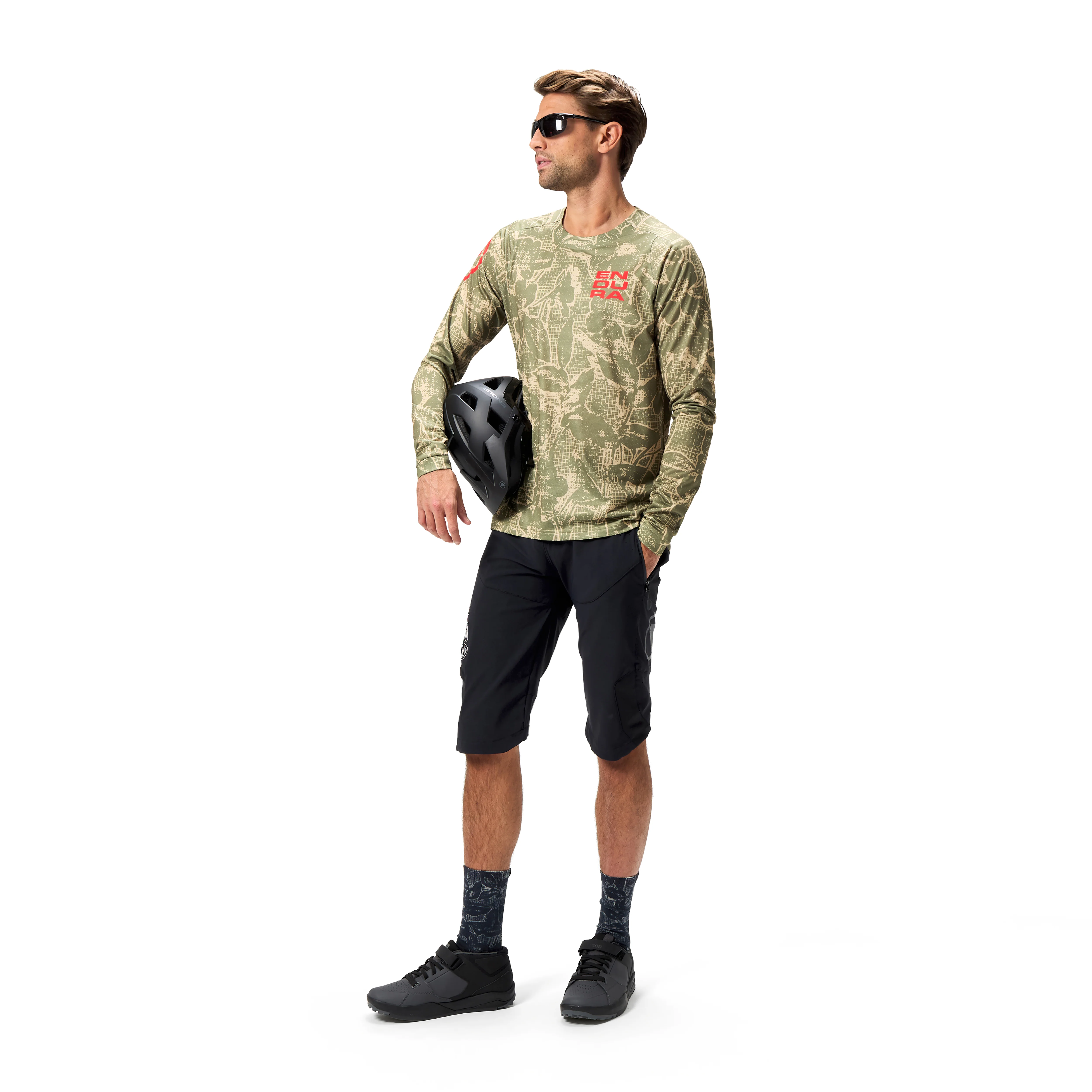 ENDURA LTD PRINTED Camo Jersey z długim rękawem Khaki - Image 8