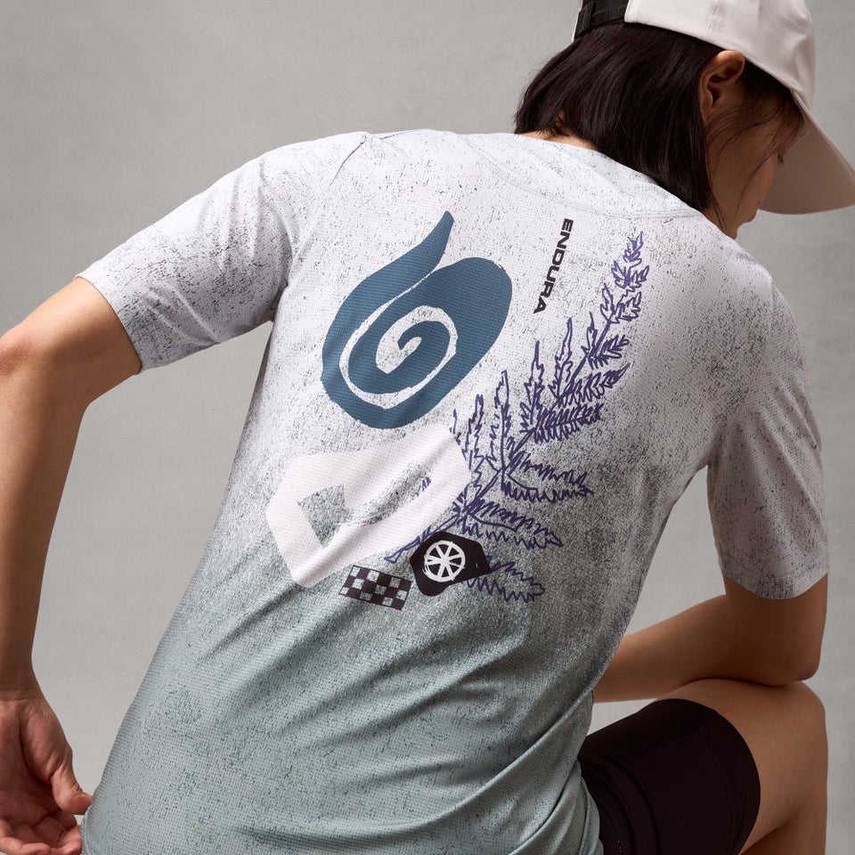 Damska koszulka z krótkim rękawem ENDURA SINGLETRACK PRINT Aero Blue - Image 7
