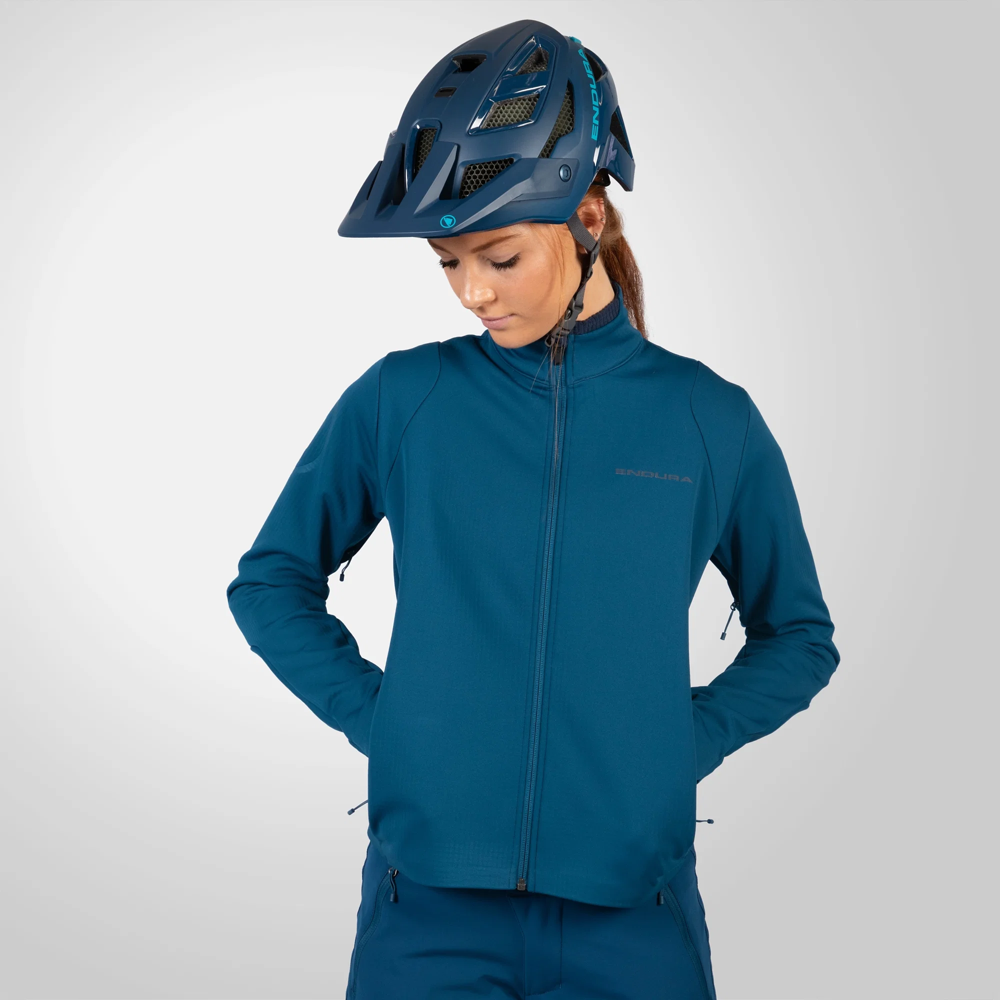 Damska kurtka ENDURA SINGLETRACK SOFTSHELL Jacket Blue - Image 3