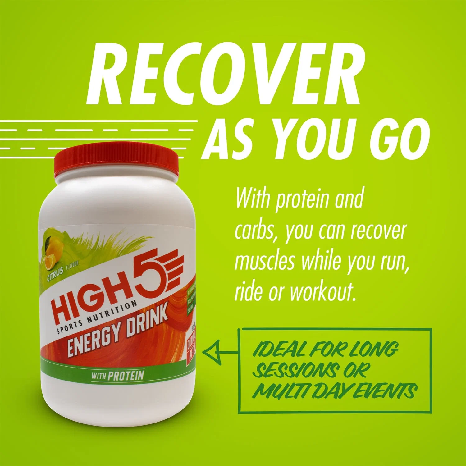 Energy Drink High5 ENERGY DRINK PROTEIN (1,6kg) Lemon - Image 3