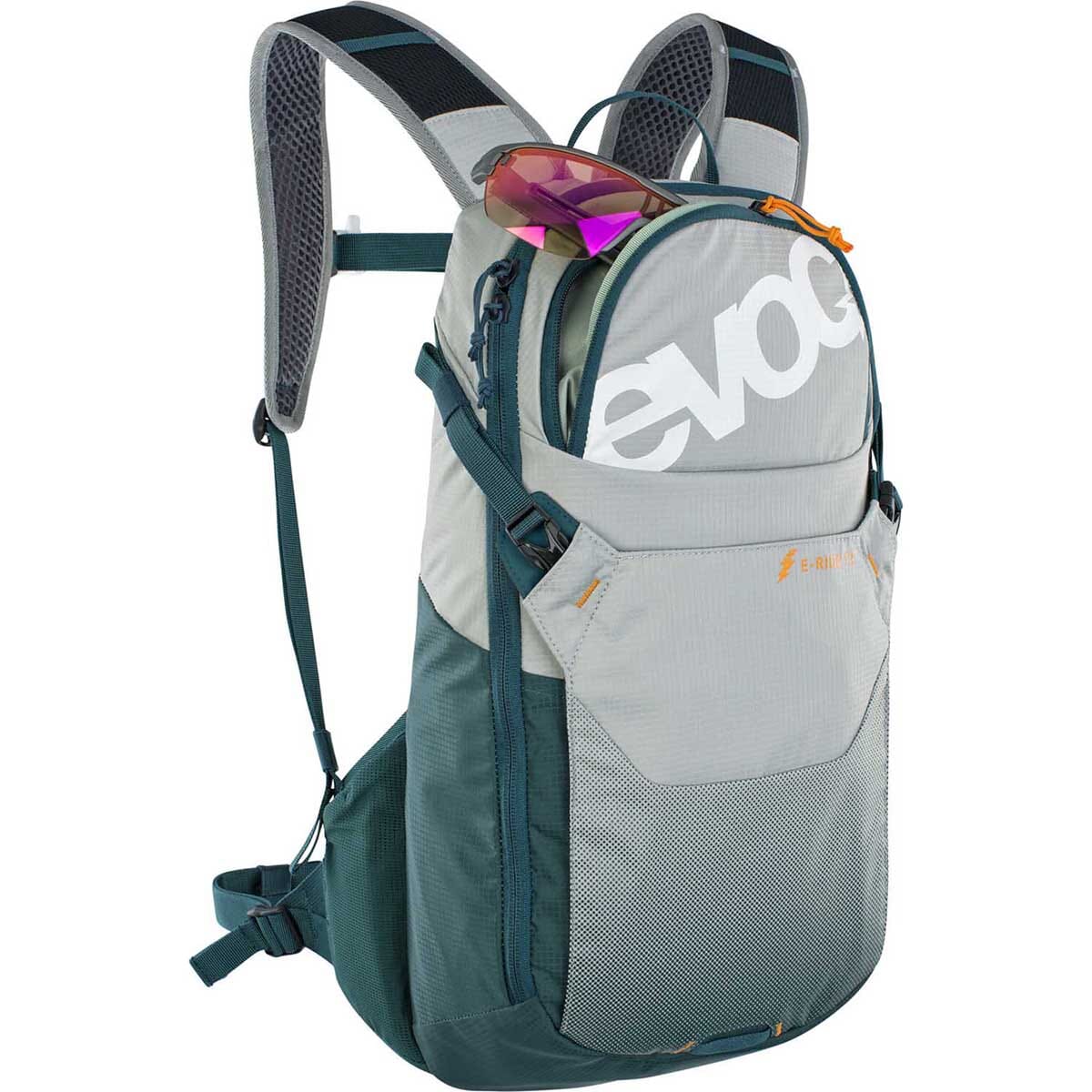 EVOC E-RIDE Backpack 12L Grey/Petrol - Image 5