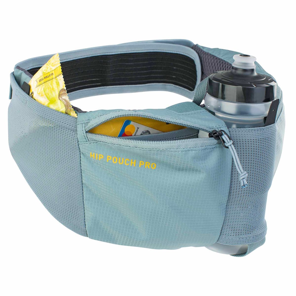 EVOC HIP POUCH PRO 1L + DRINK BOTTLE 0.55 Banana Bag Grey - Image 3