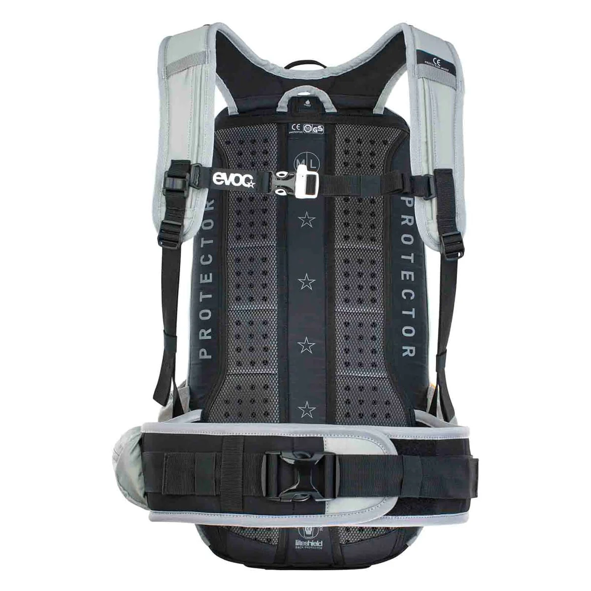 Plecak z grzbietem EVOC PROTECTOR FR ENDURO 16 L Szary - Image 2