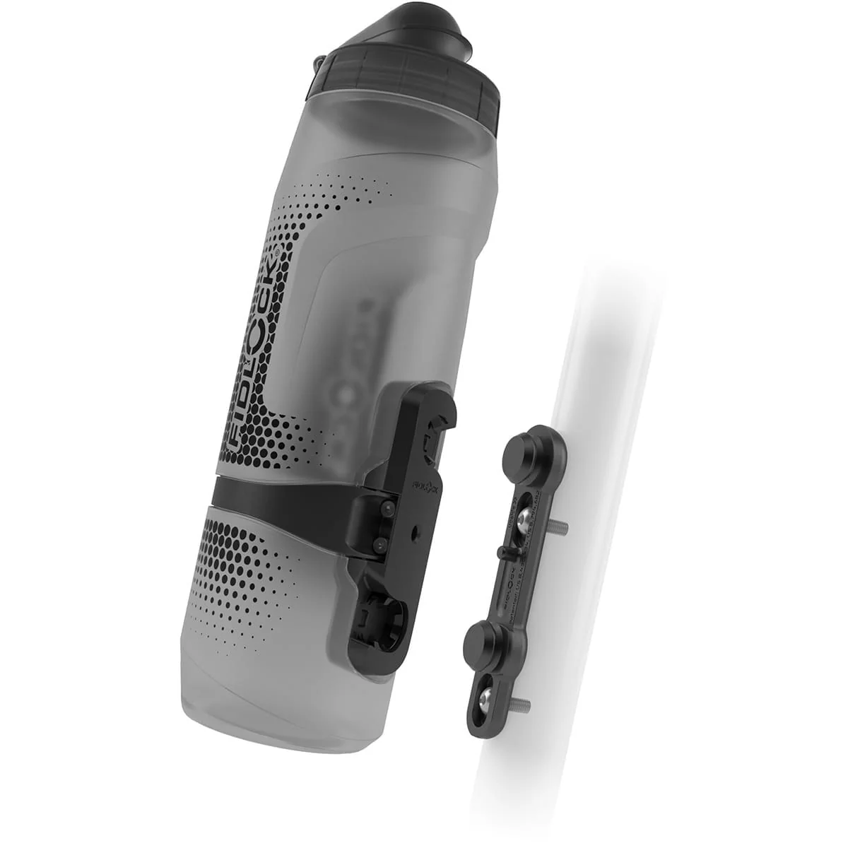 Zestaw bidon i koszyk na bidon FIDLOCK TWIST BIKE BASE 800 ml Smoked