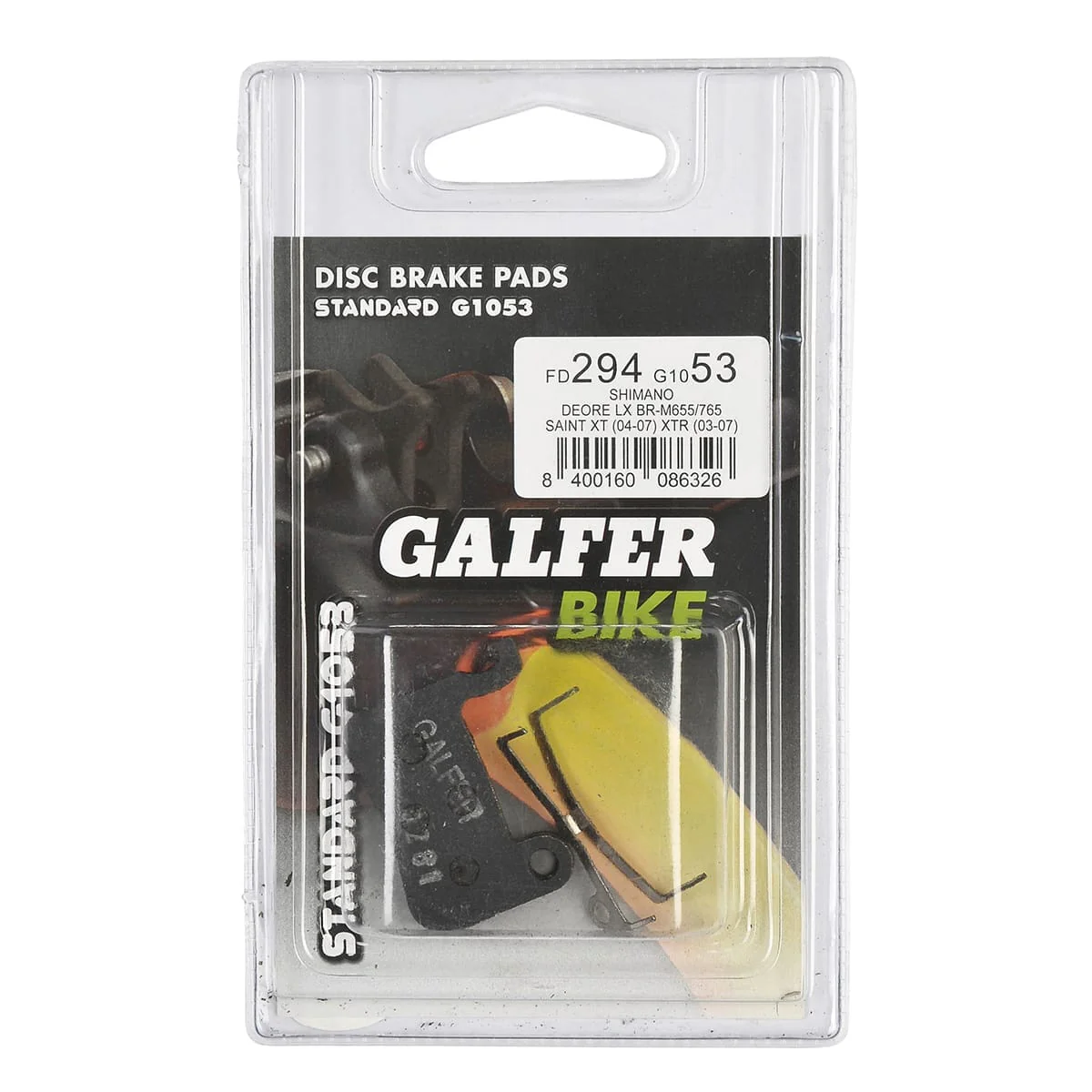 GALFER PERFORMANCE Shimano A01S-M06 Saint / XTR / XT / SLX / LX Półmetaliczne klocki hamulcowe - Image 3