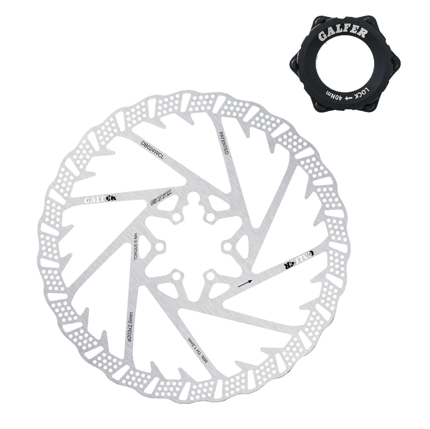 Tarcza GALFER SHARK 2mm CENTER LOCK