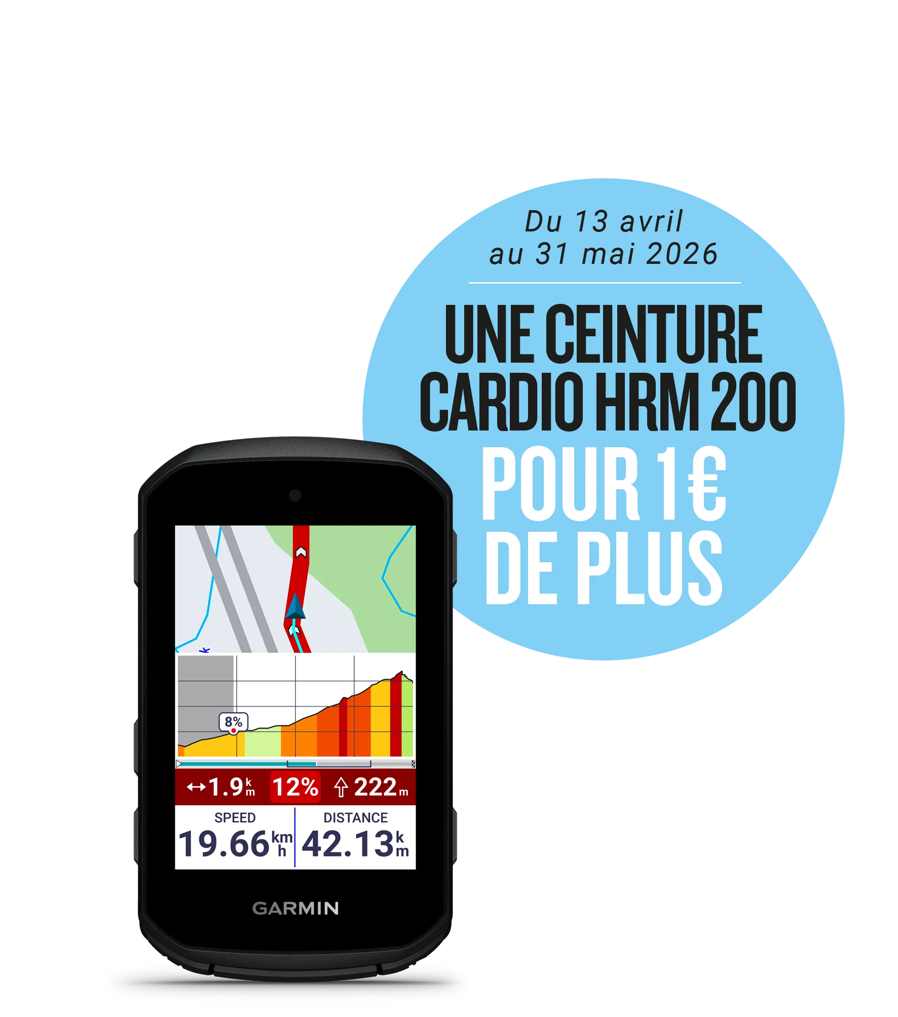 GARMIN EDGE 550 GPS + pas kardio GARMIN HRM 200 za 1 GBP więcej - Image 2