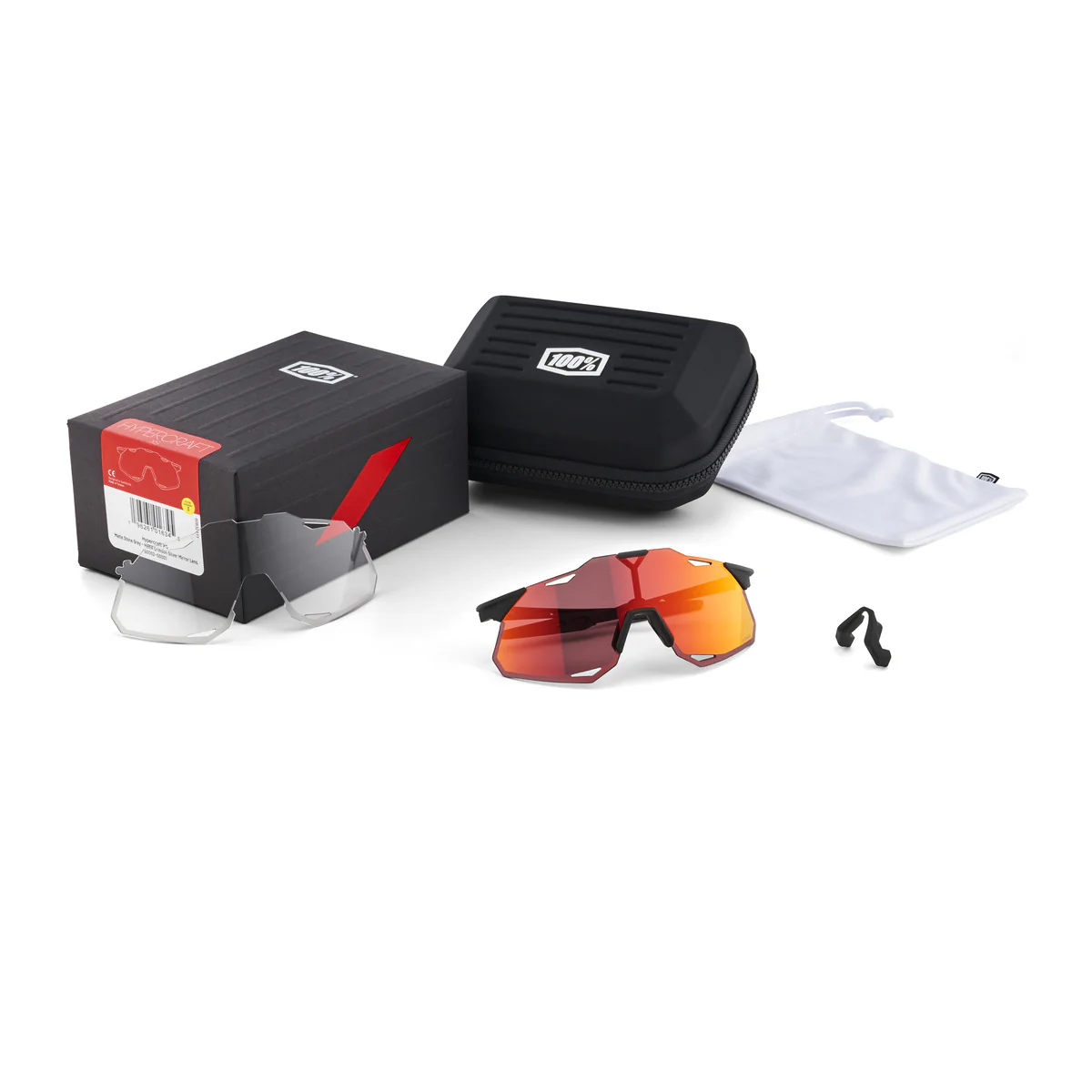 Gogle 100% HYPERCRAFT XS Soft Tact Black Hiper Multilayer Mirror Red - Image 4