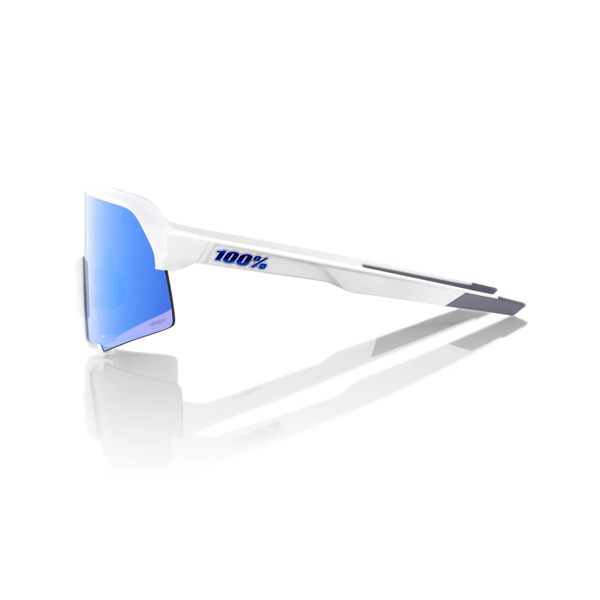 Gogle 100% S3 Matte White Hiper Multilayer Mirror Blue - Image 3