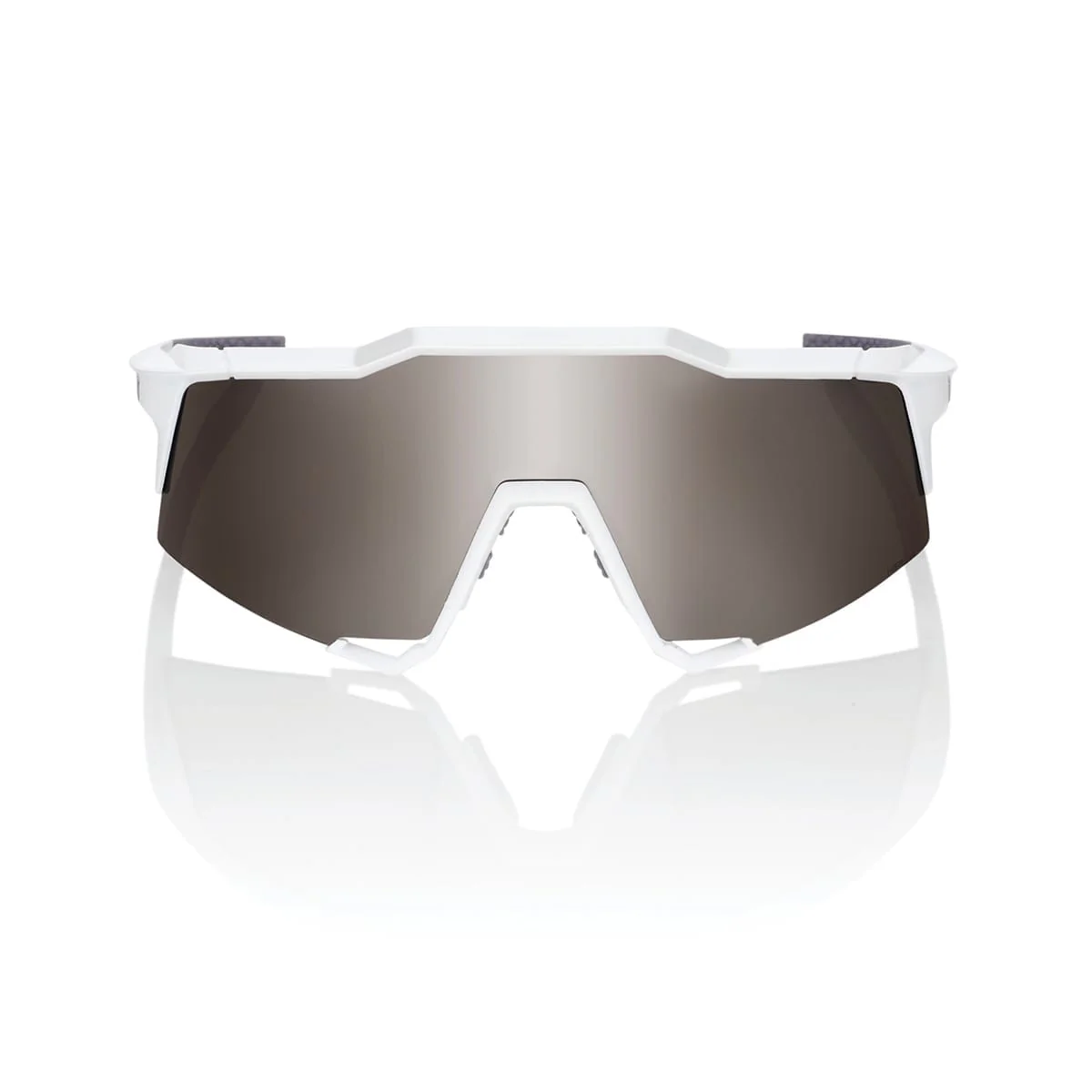 Gogle 100% SPEEDCRAFT White Matt Hiper Mirror Silver - Image 2
