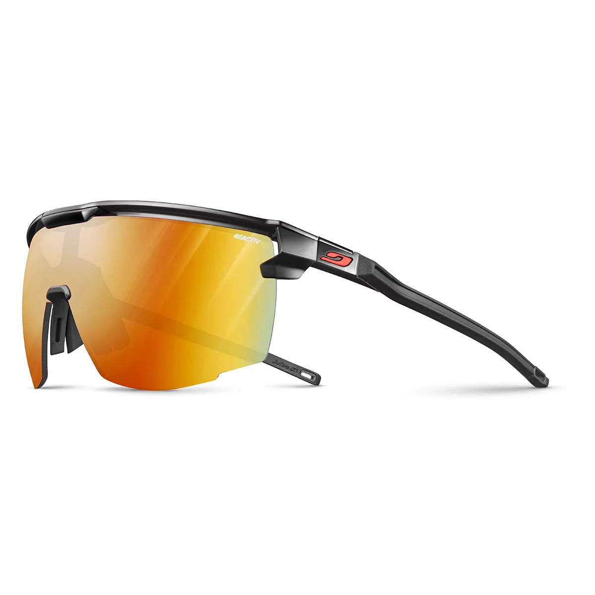 Okulary JULBO ULTIMATE czarne/czerwone Reactiv Light Amplifer fotochromowe