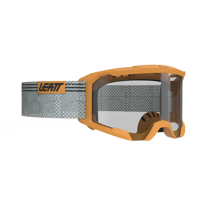 LEATT VELOCITY 4.0 MTB X-FLOW Żółte gogle z przezroczystą osłoną