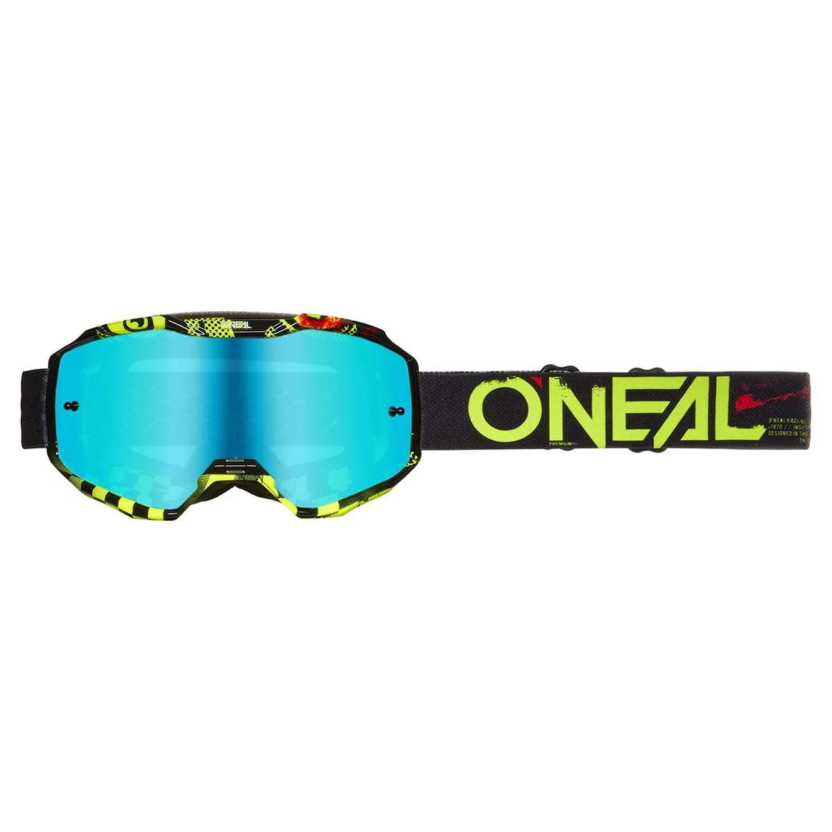 Gogle O'NEAL B-10 ATTACK Junior Black/Yellow Radium Blue