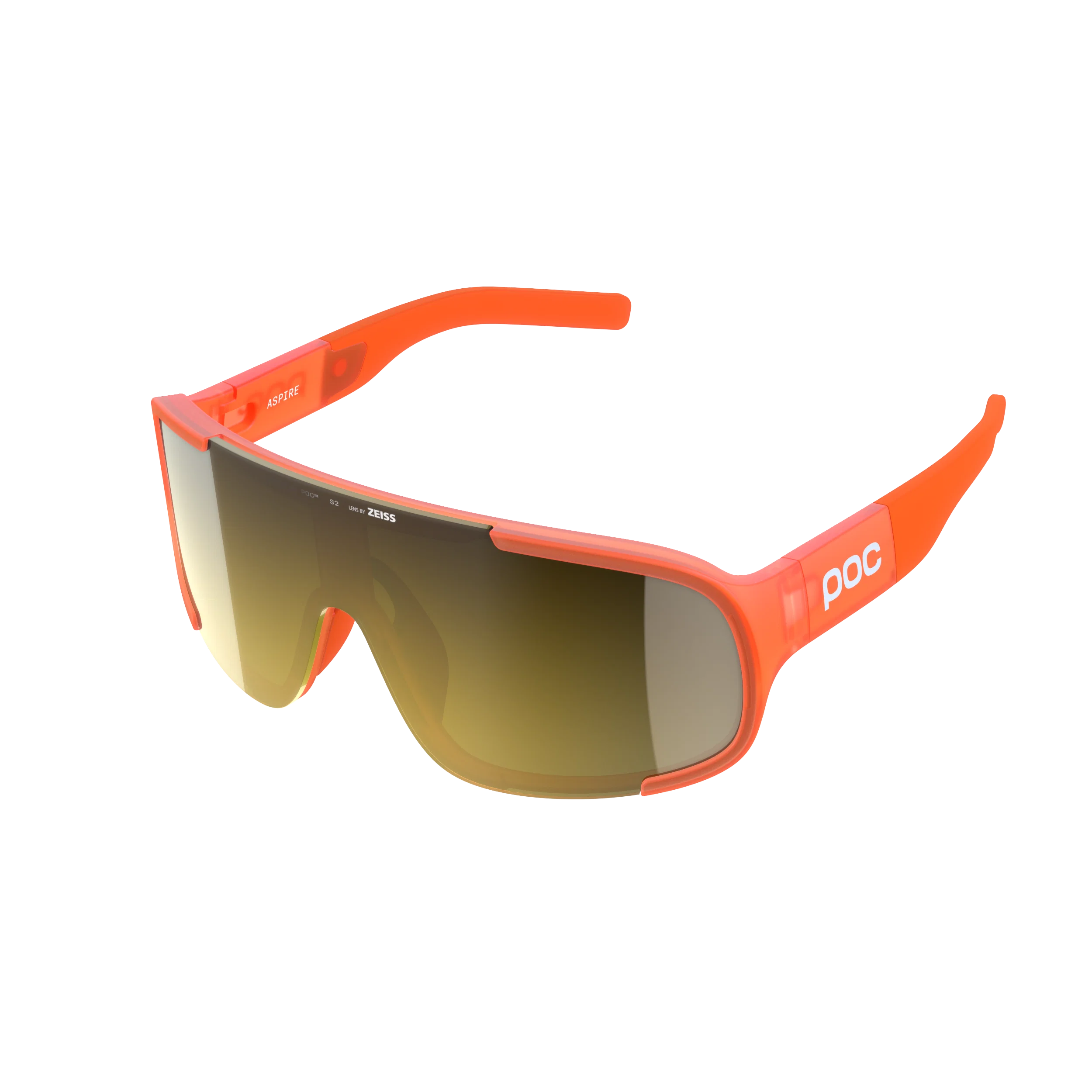 POC ASPIRE MID Półprzezroczyste fluorescencyjne pomarańczowe okulary Clarity Road Partly Sunny Gold