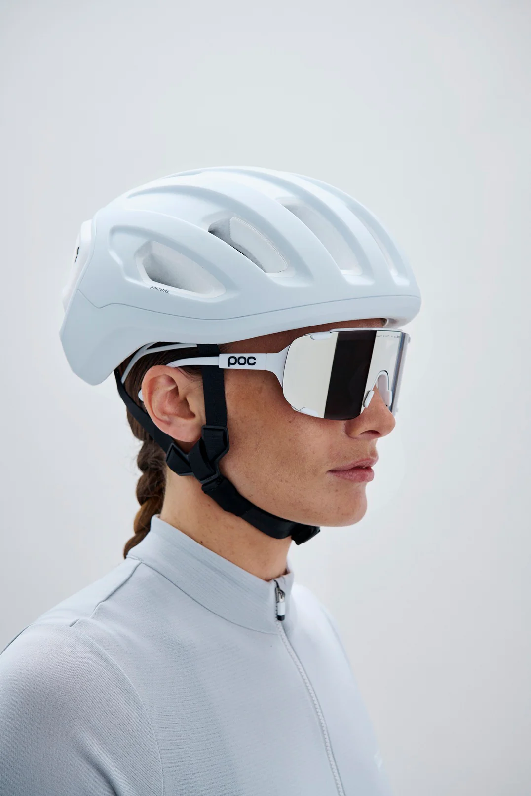 Okulary POC DEVOUR MID White Clarity Road Sunny Silver Lens - Image 5