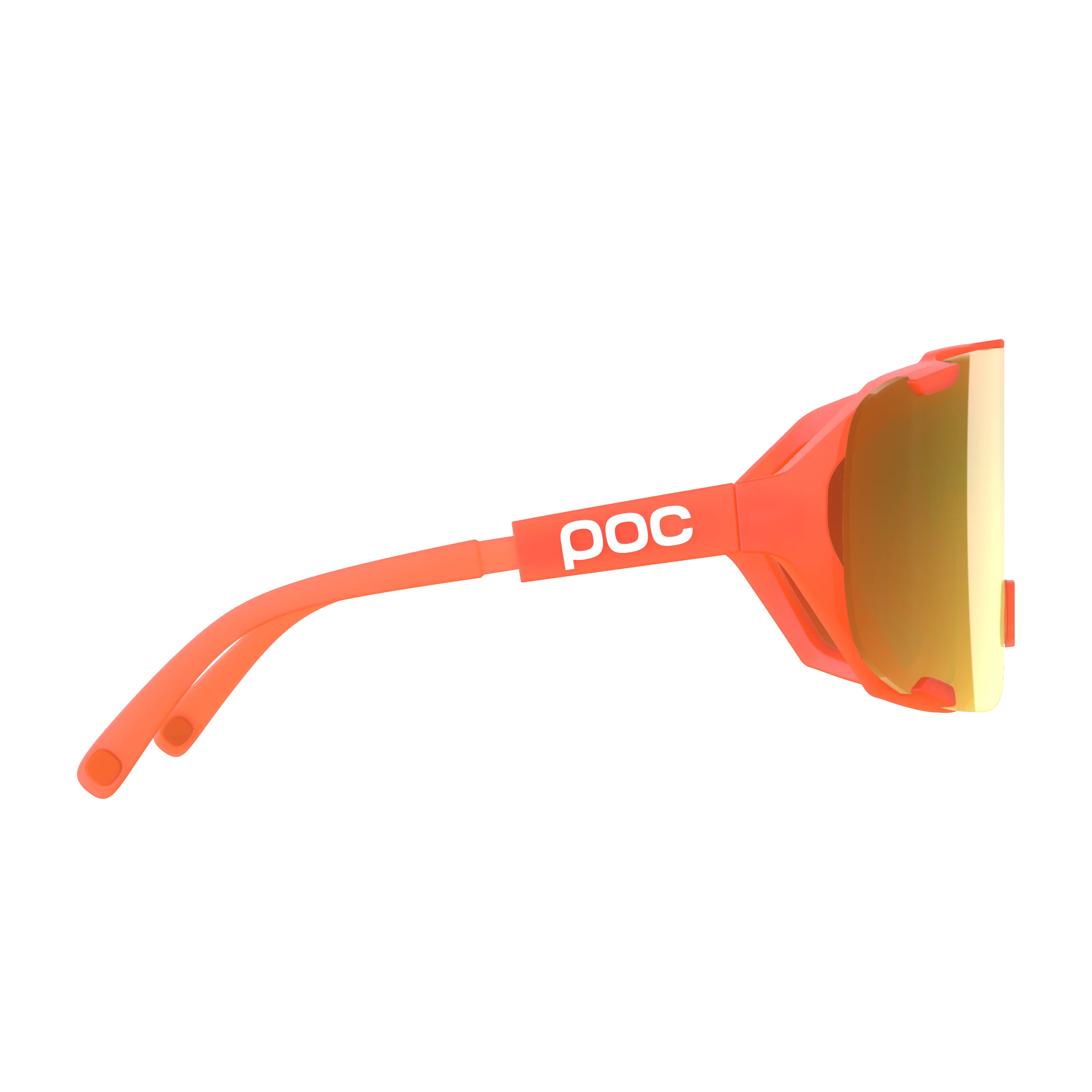 POC DEVOUR MID Półprzezroczyste fluorescencyjne pomarańczowe okulary Clarity Road Partly Sunny Gold - Image 3