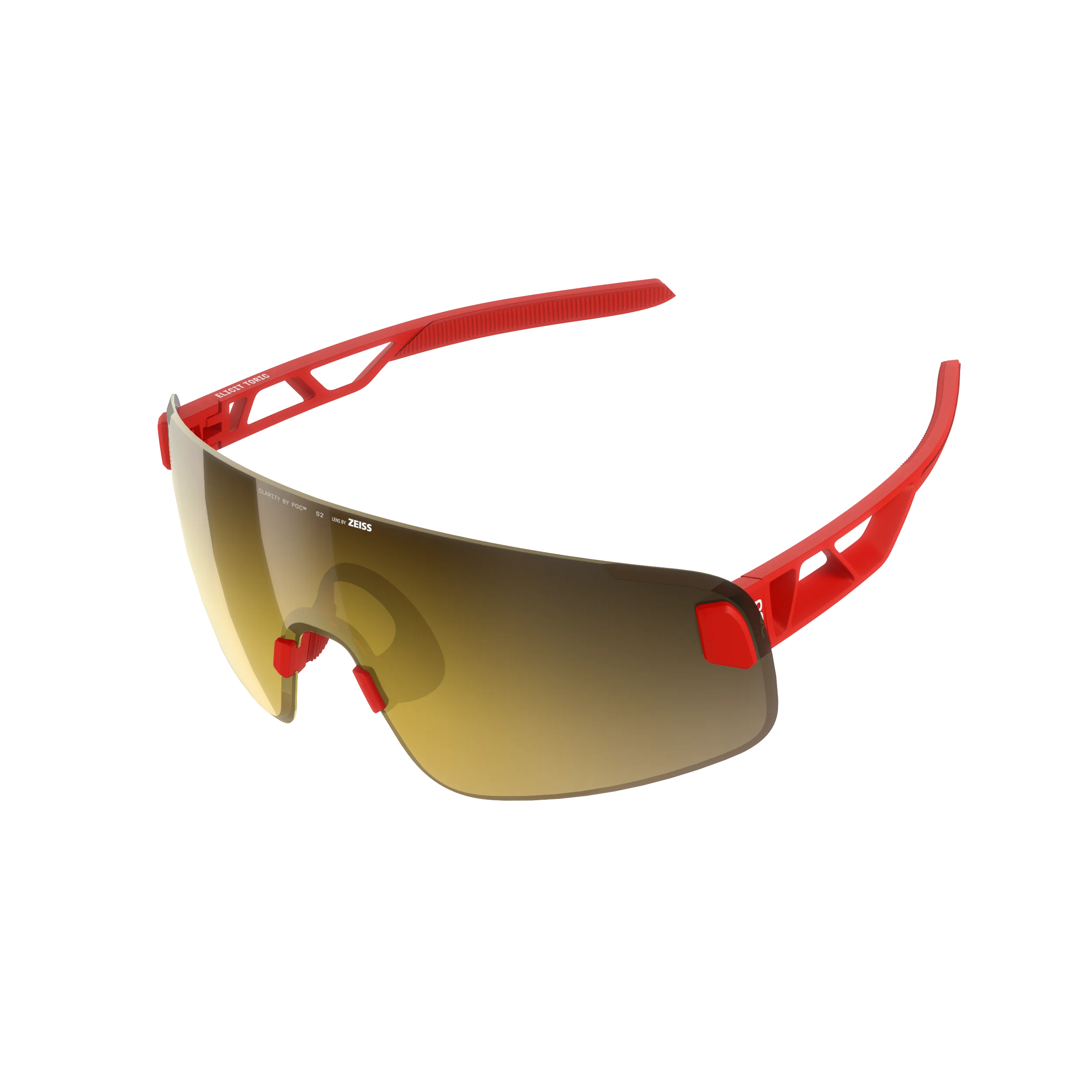 Okulary POC ELICIT TORIC Red Clarity Road Partly Sunny Gold Lens