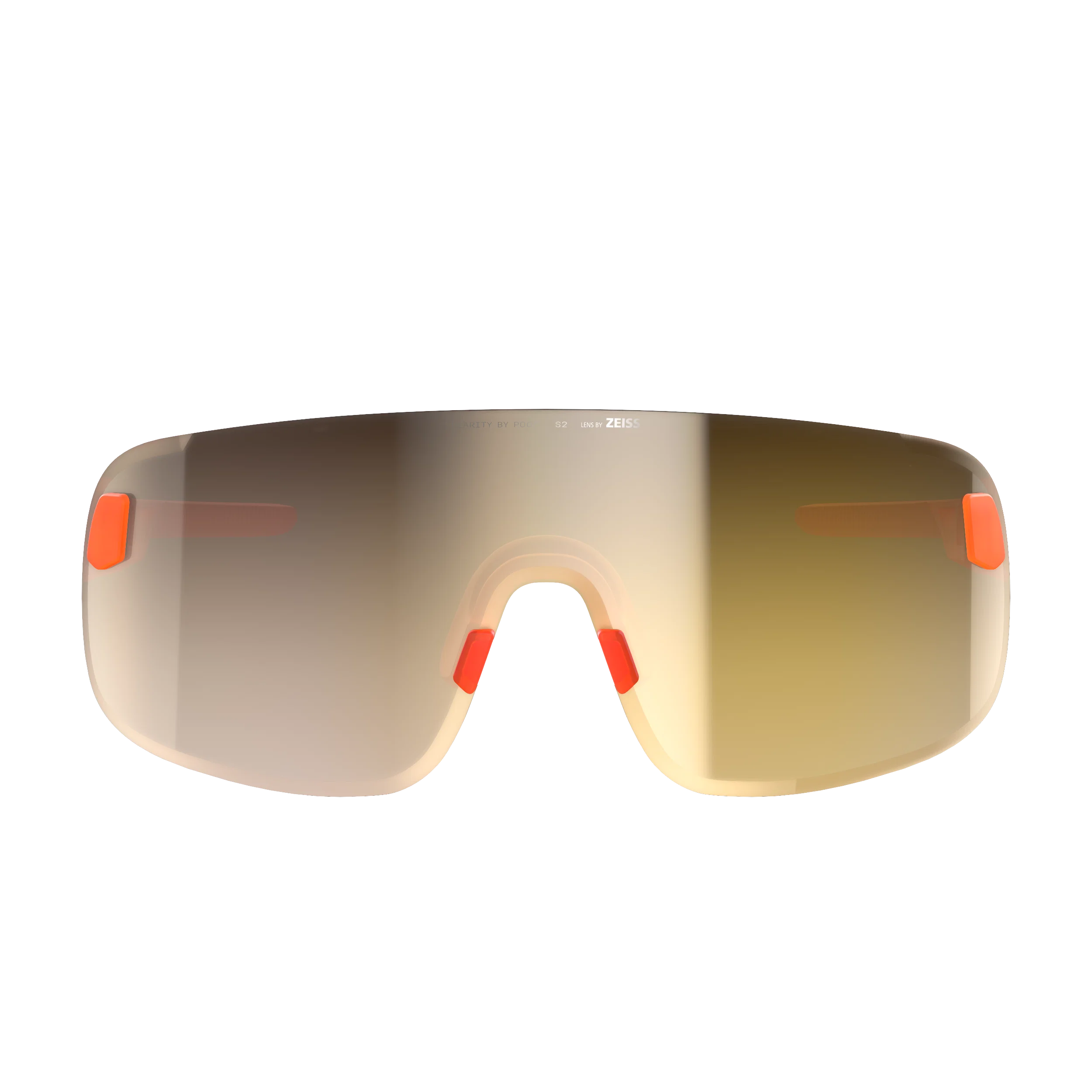 POC ELICIT Przezroczyste fluorescencyjne pomarańczowe okulary Clarity Road Partly Sunny Gold - Image 2