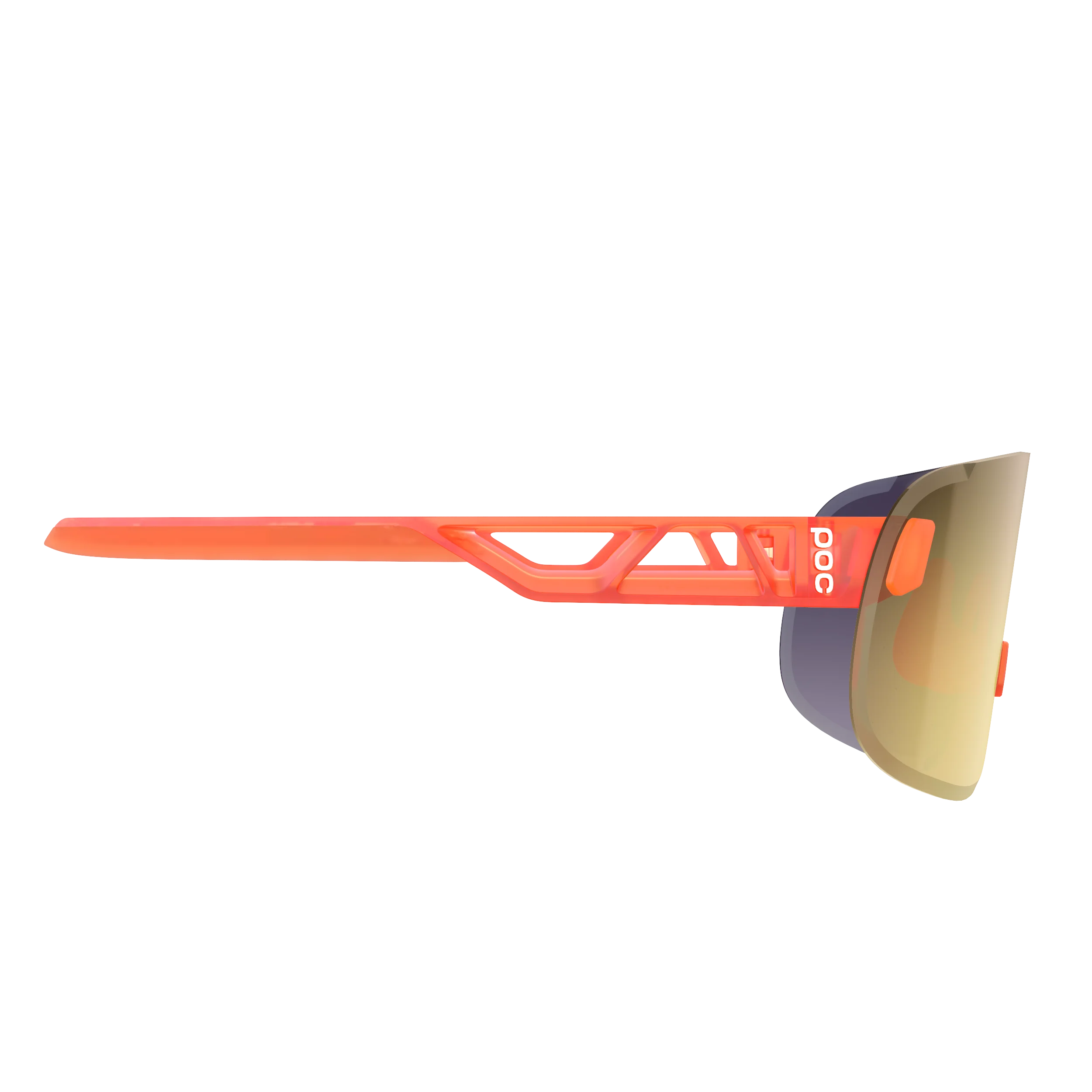 POC ELICIT Przezroczyste fluorescencyjne pomarańczowe okulary Clarity Road Partly Sunny Gold - Image 3