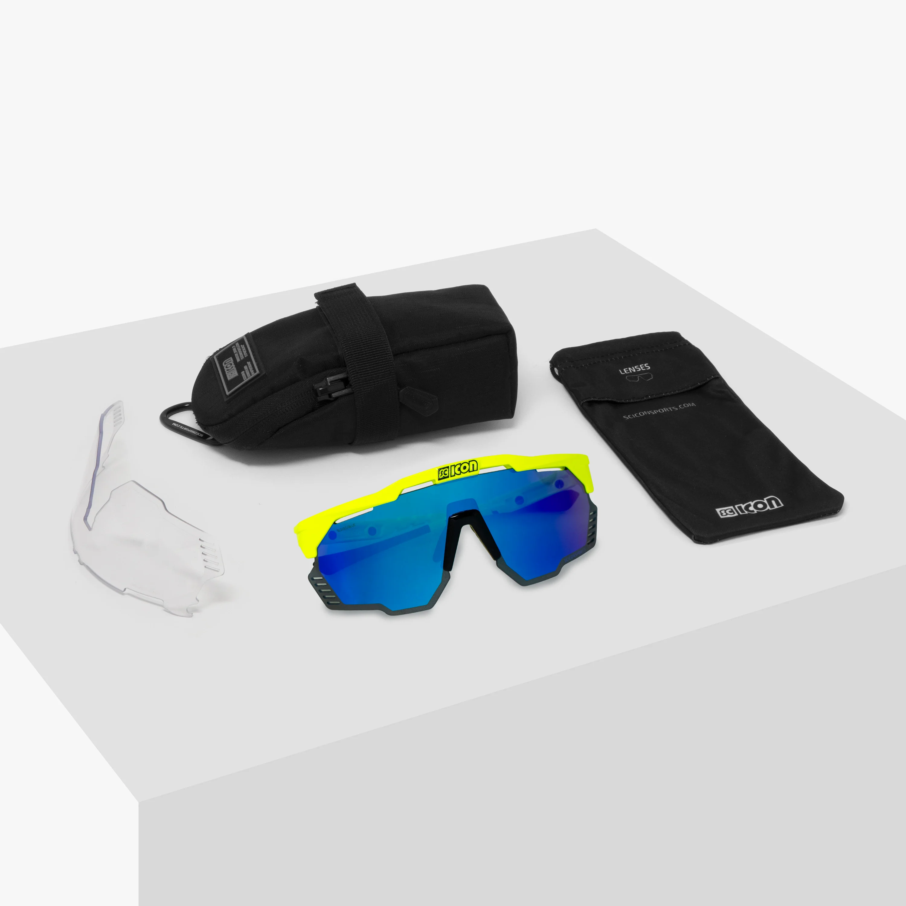 Gogle SCICON AEROSHADE KUNKEN Fluo Yellow Multimirror Blue - Image 5