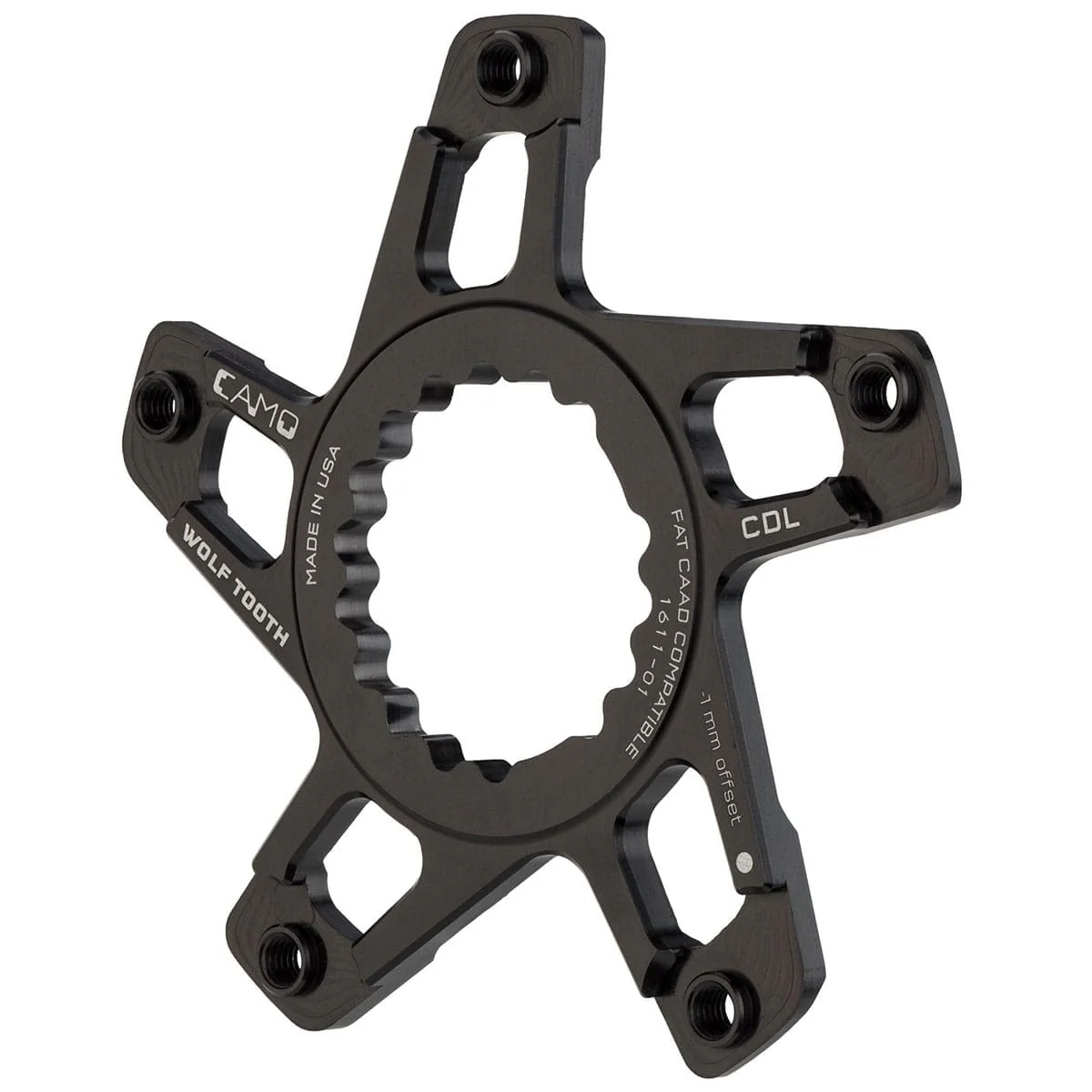 Gwiazda mechanizmu korbowego WOLF TOOTH CAMO M1 Cannondale Direct Mount Offset -1mm Black - Image 2