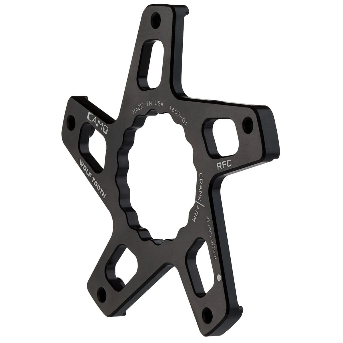 Gwiazda mechanizmu korbowego WOLF TOOTH CAMO M8 Raceface Cinch Direct Mount Offset -8mm Black - Image 2
