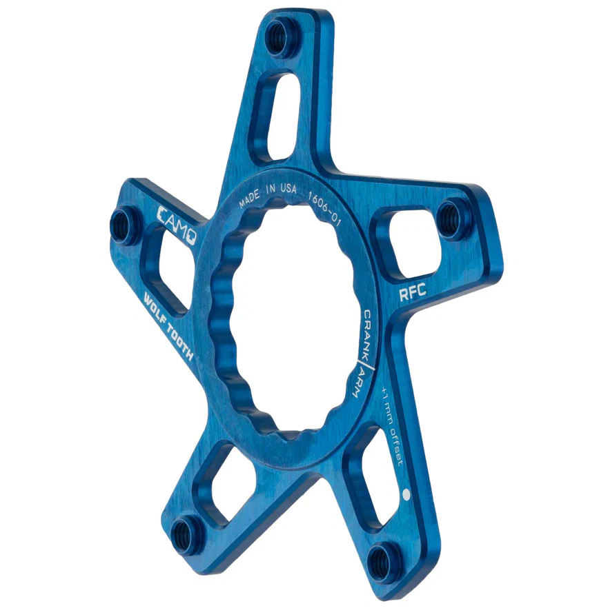 Gwiazda mechanizmu korbowego WOLF TOOTH CAMO P3 Raceface Cinch Direct Mount Offset 3mm Blue - Image 2