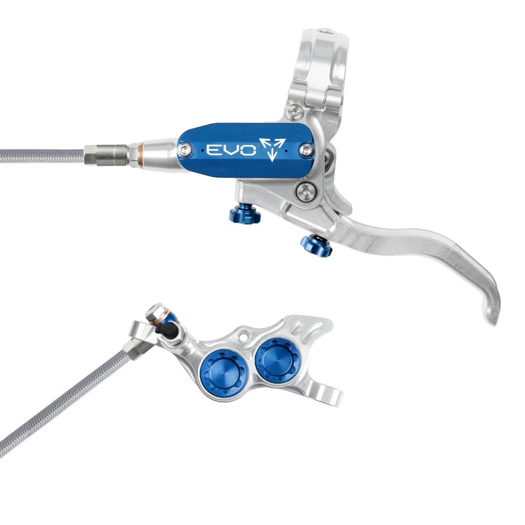 Hamulec przedni HOPE TECH 4 EVO TR4 Aviation srebrny/niebieski
