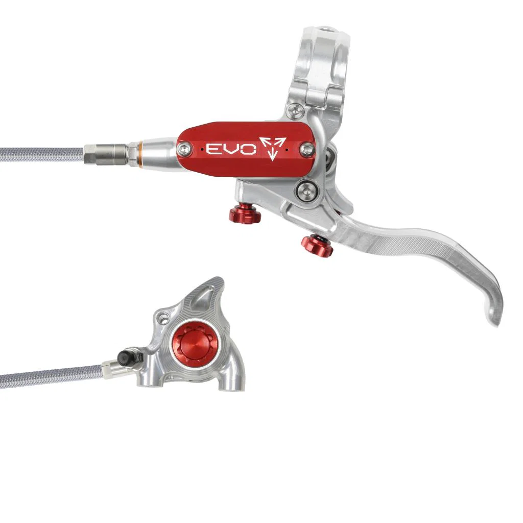 Hamulec przedni HOPE TECH 4 EVO X2 FM Aviation srebrny/czerwony