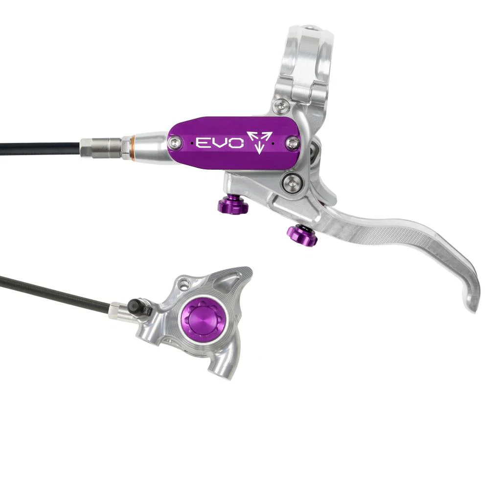 Hamulec przedni HOPE TECH 4 EVO X2 FM srebrny/fioletowy