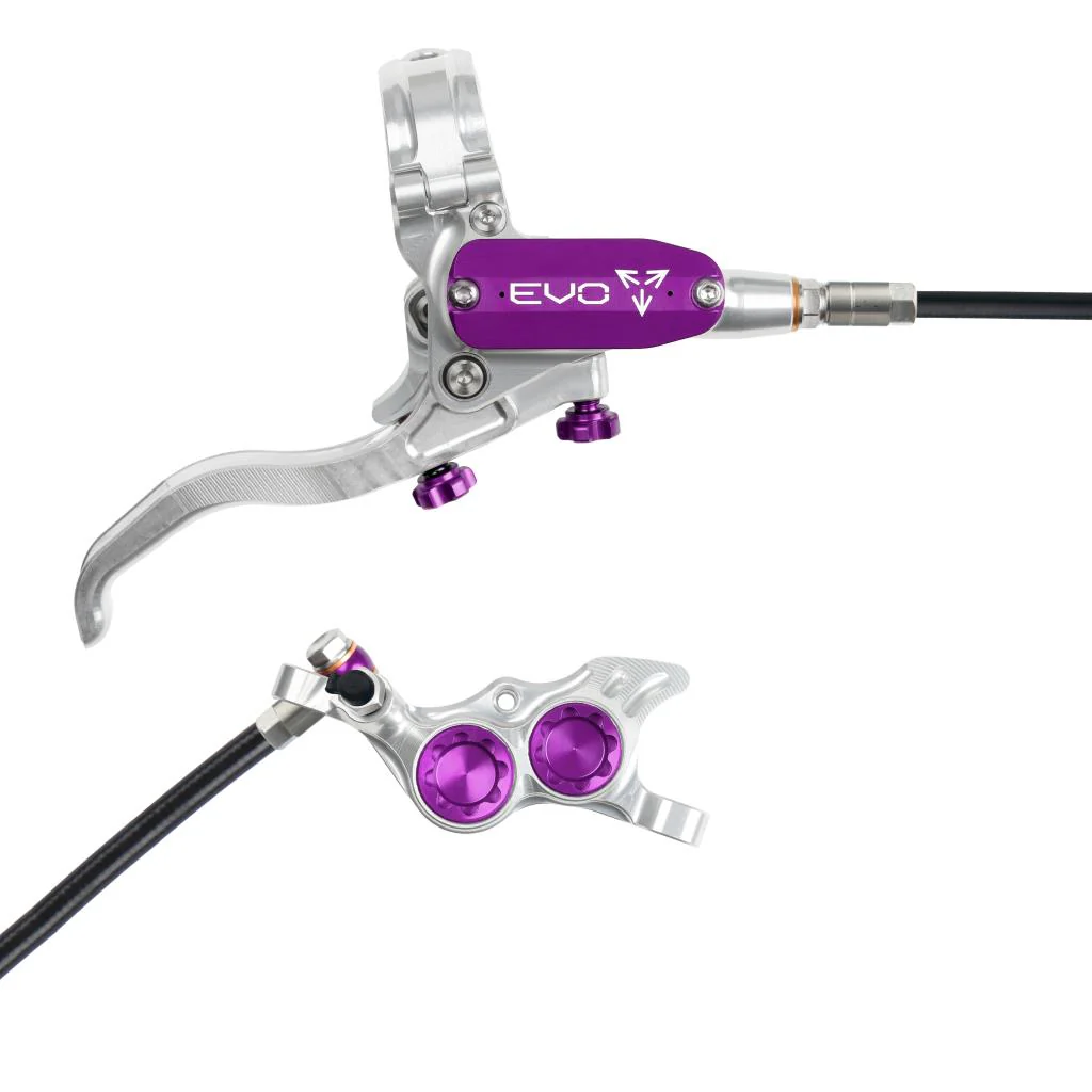 Hamulec tylny HOPE TECH 4 EVO TR4 srebrny/fioletowy
