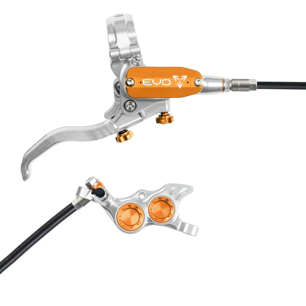Hamulec tylny HOPE TECH 4 EVO TR4 srebrny/pomarańczowy