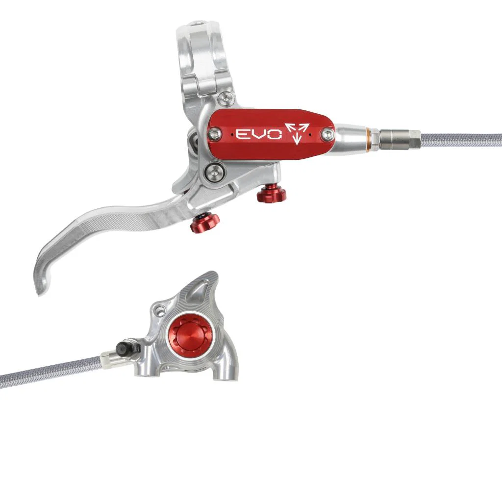 Hamulec tylny HOPE TECH 4 EVO X2 FM Aviation srebrny/czerwony