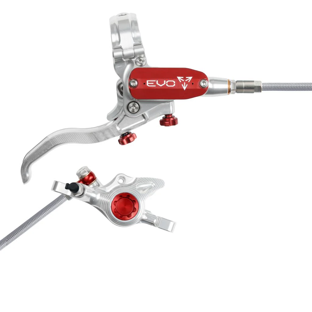 Hamulec tylny HOPE TECH 4 EVO X2 PM Aviation srebrny/czerwony