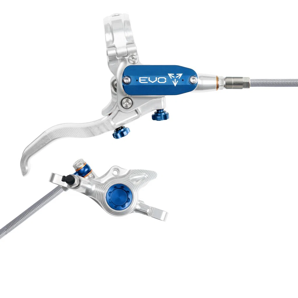 Hamulec tylny HOPE TECH 4 EVO X2 PM Aviation srebrny/niebieski
