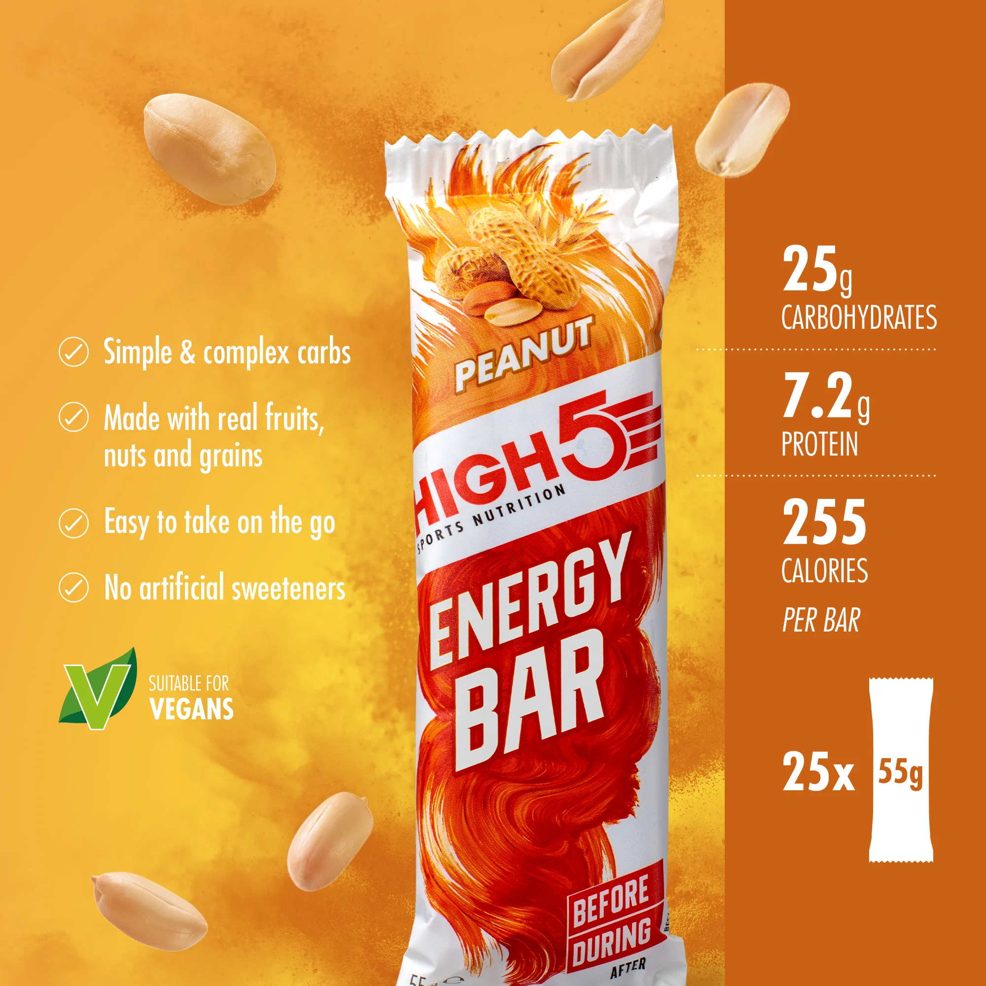 HIGH5 ENERGY BAR (55 g) orzechowy - Image 2