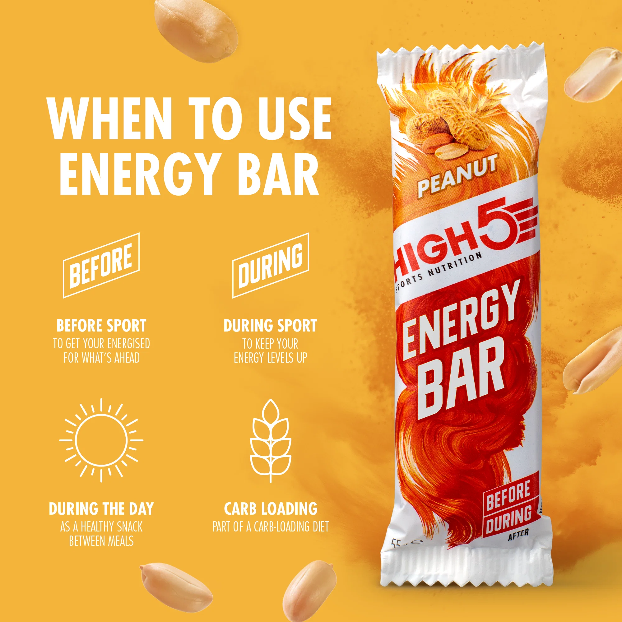 HIGH5 ENERGY BAR (55 g) orzechowy - Image 3