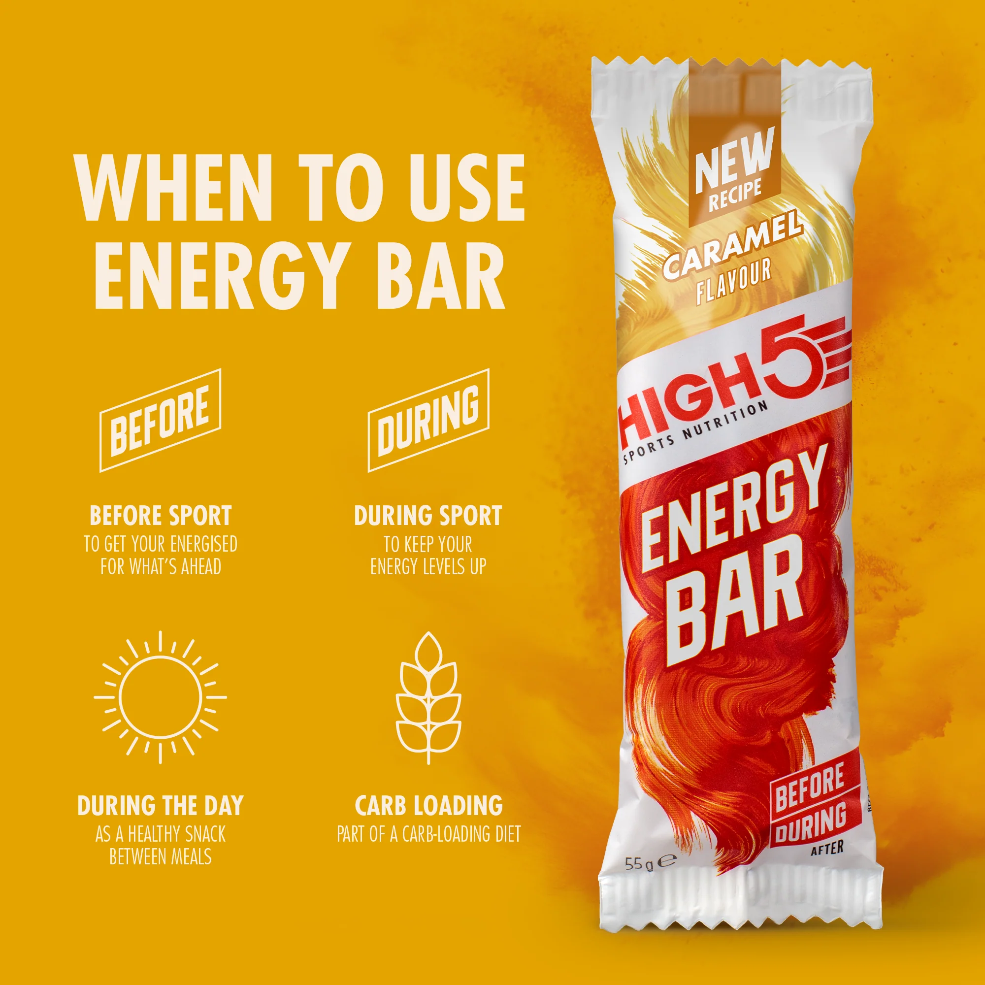 HIGH5 ENERGY BAR (55g) karmelowy - Image 3