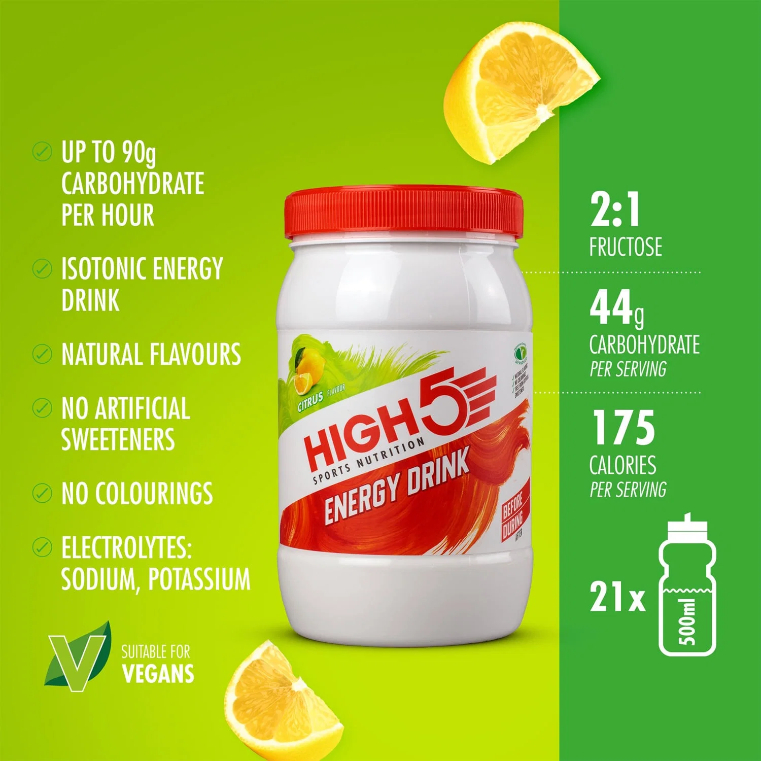 High5 ENERGY DRINK (1kg) Lemon - Image 2