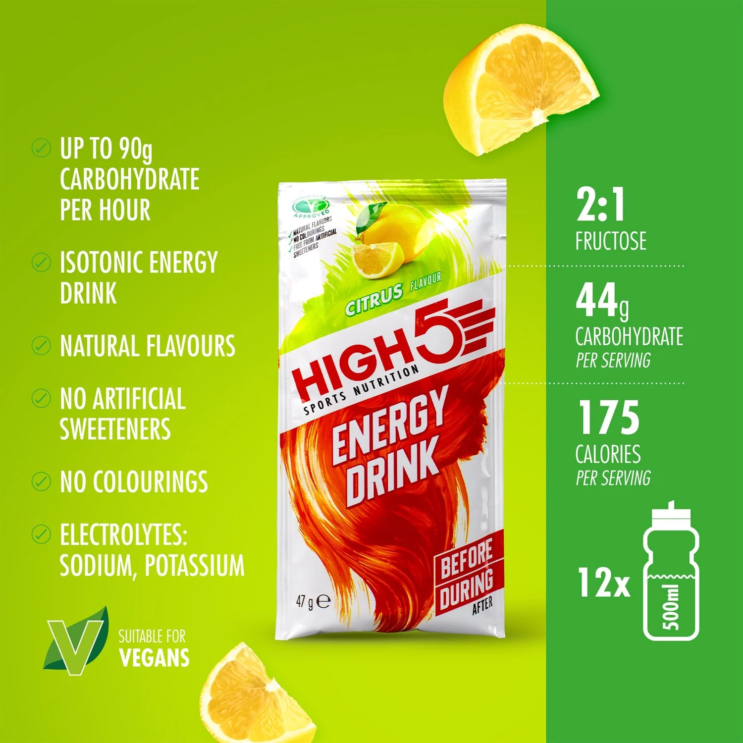 High5 ENERGY DRINK (47g) Cytryna - Image 2
