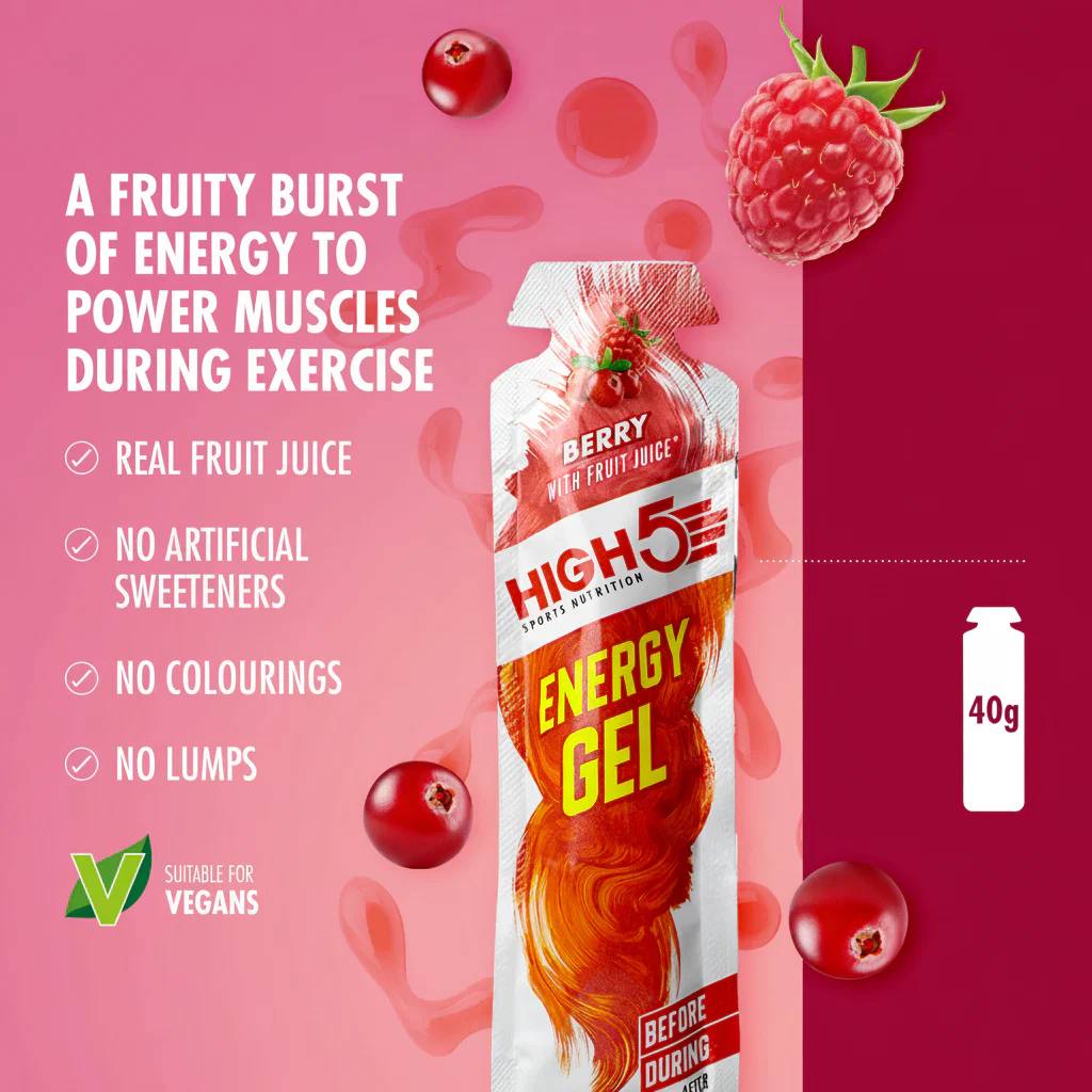 Opakowanie 6 HIGH5 ENERGY GEL (40g) Berry - Image 2