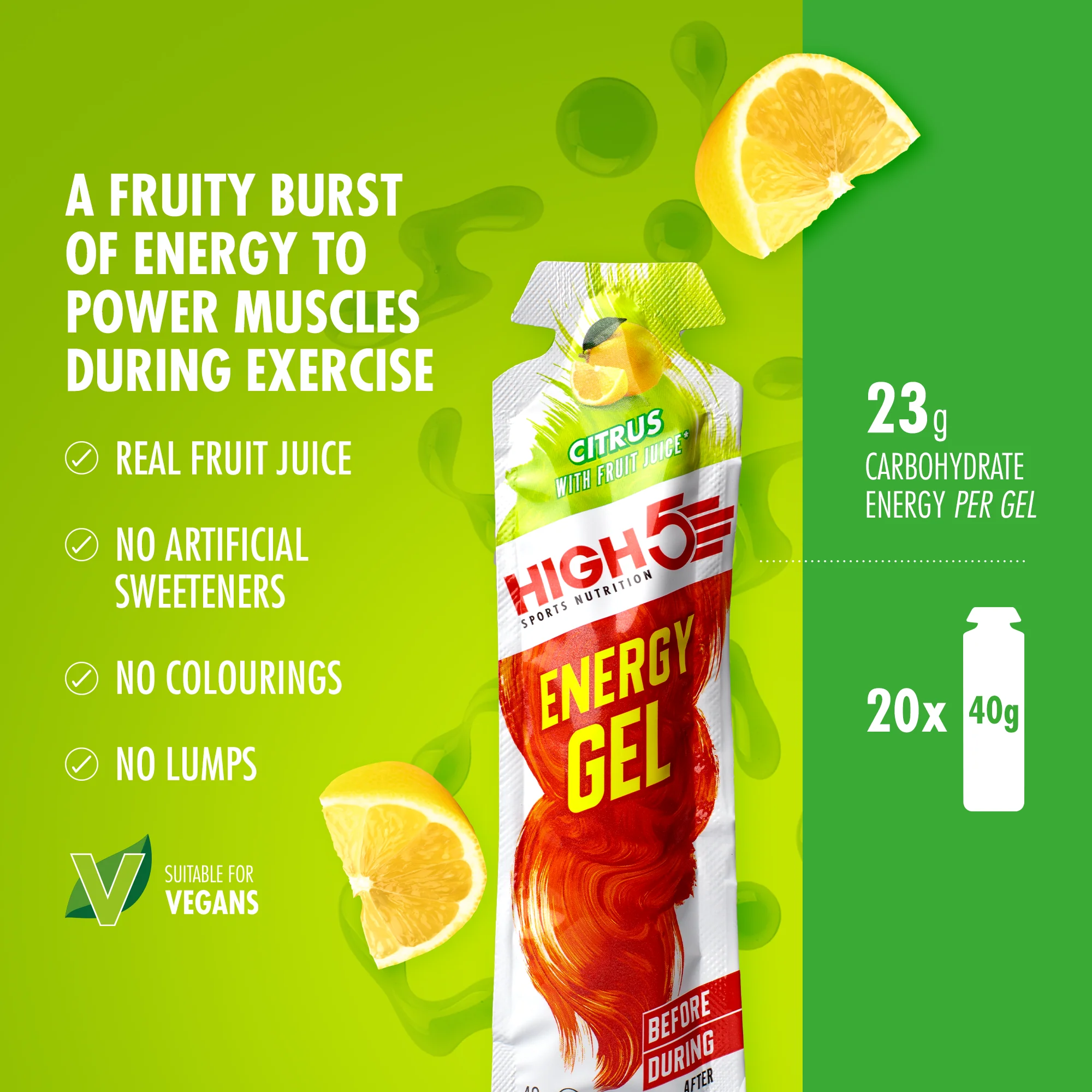 HIGH5 ENERGY GEL (40g) Lemon - Image 2
