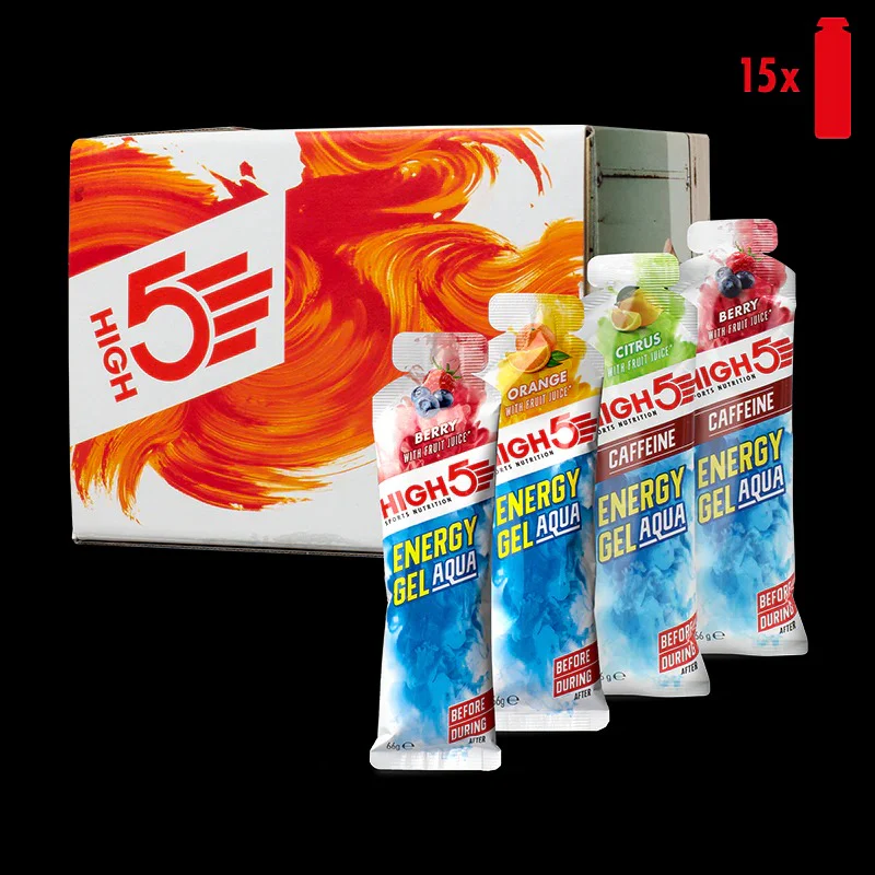 Opakowanie High5 ENERGY GEL Aqua (15x 66g) Mix smaków - Image 8